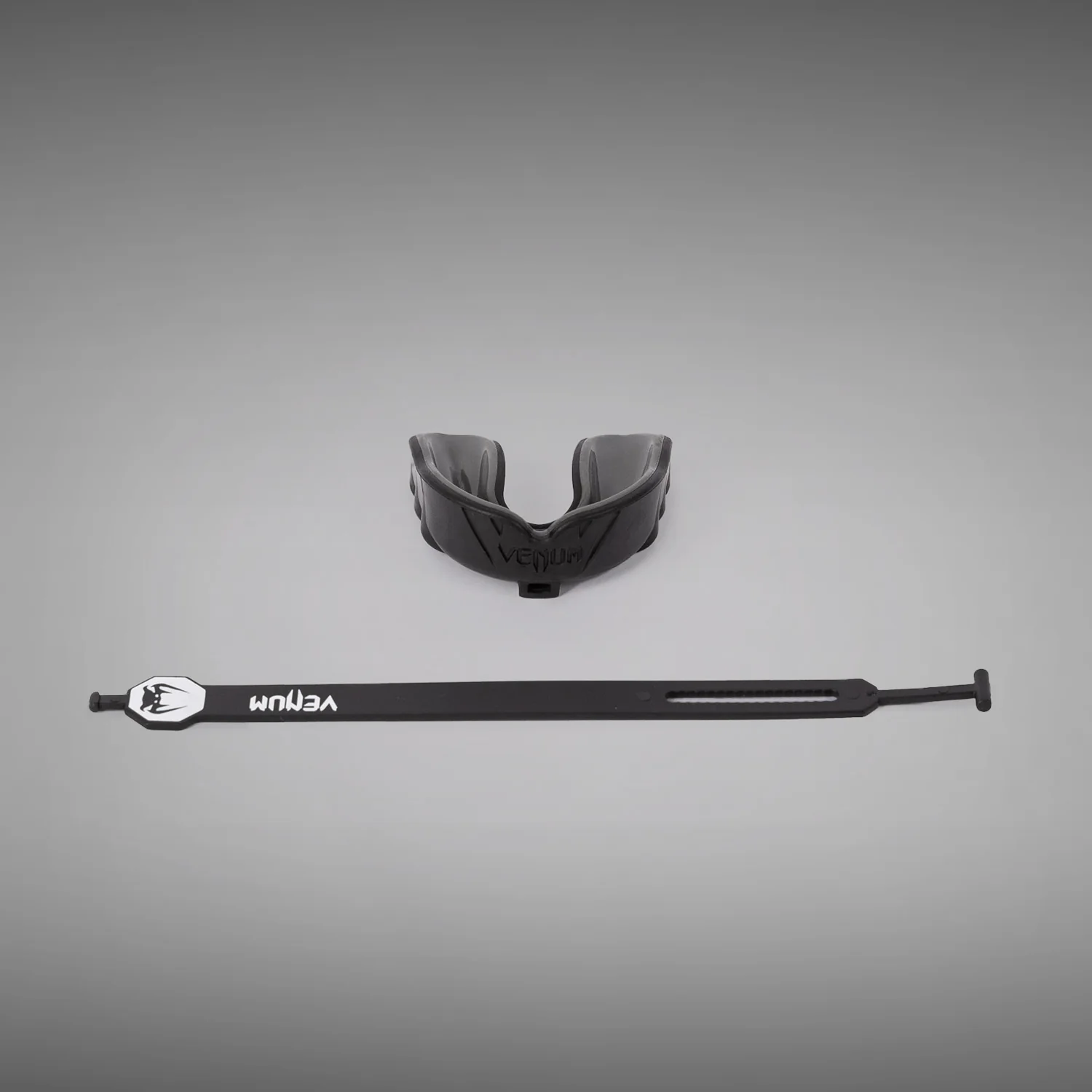 Venum Challenger Mouthguard Strap/Straples - Black/Grey - Image 2