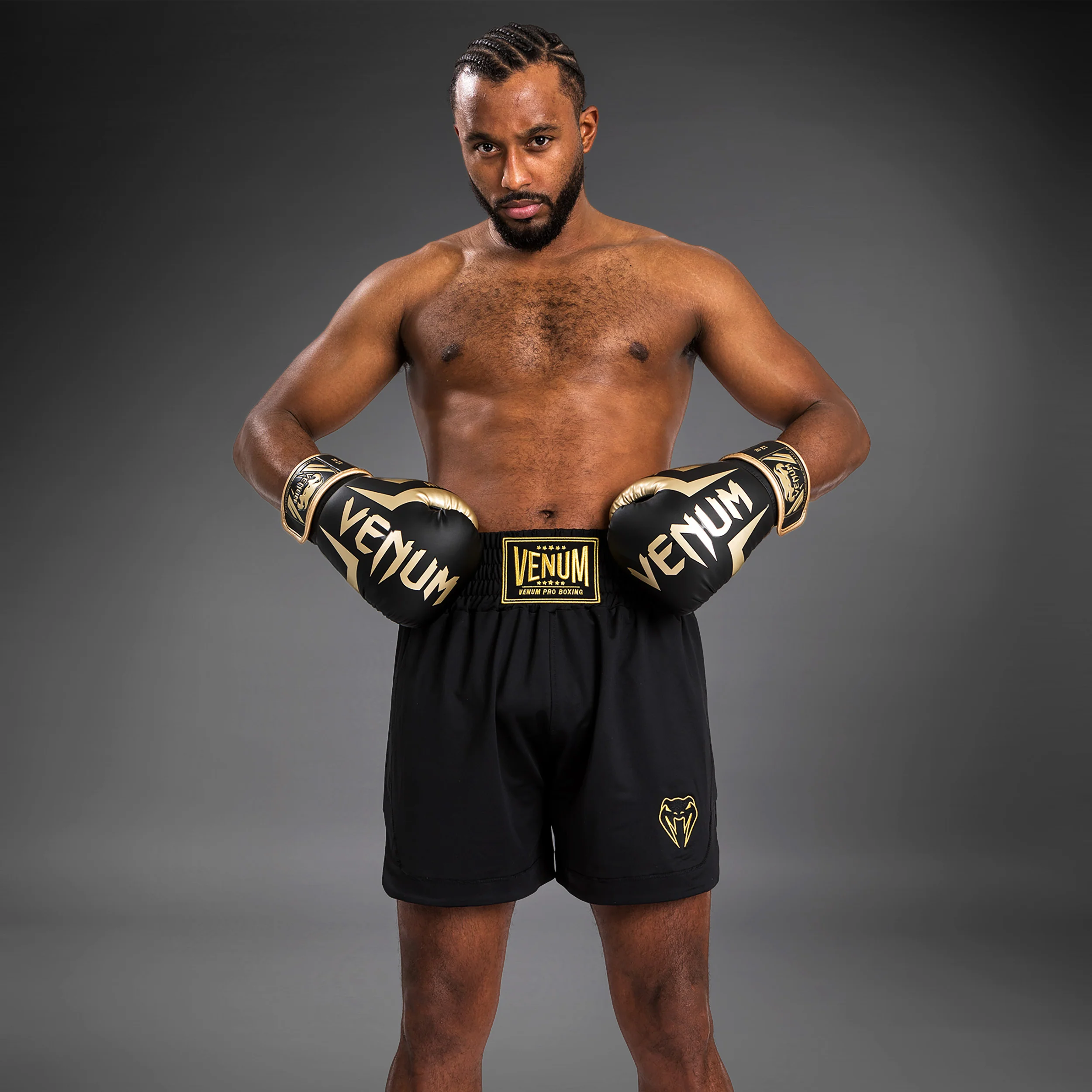 Venum Classic Boxing Shorts - Black/Gold - Image 5