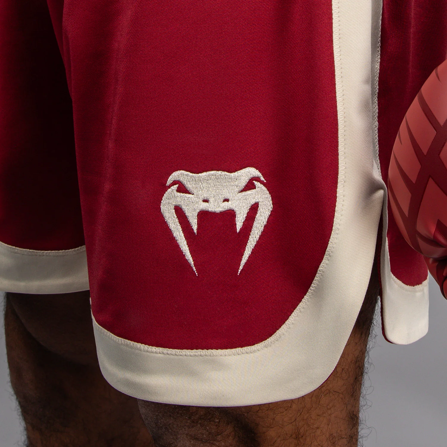 Venum Classic Boxing Shorts – Ruby Red/Ivory - Image 3