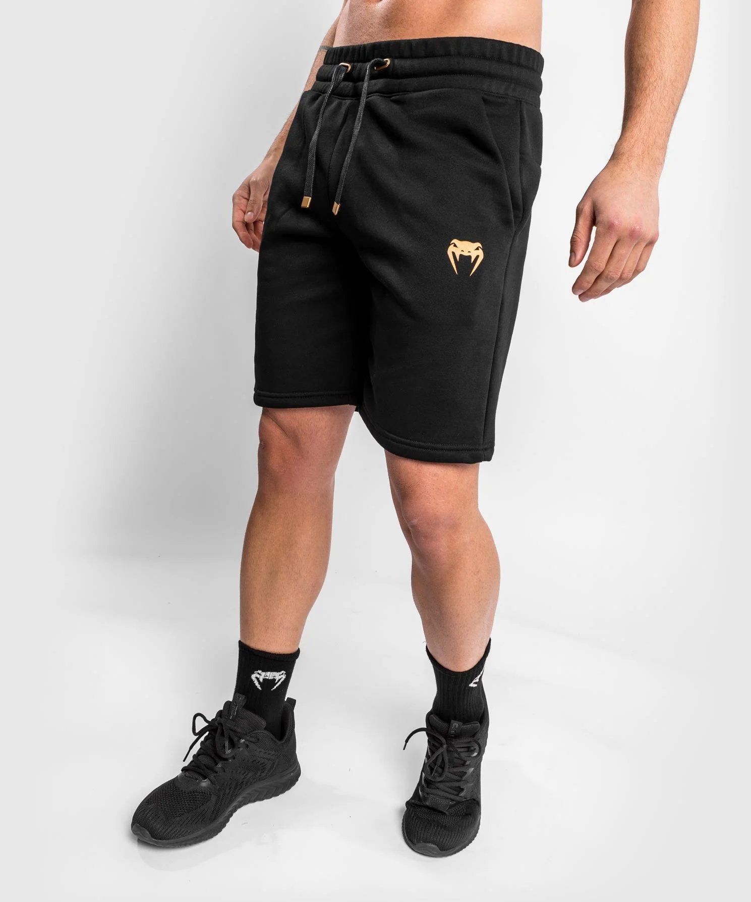 Venum Classic Cotton Shorts - Black/Bronze - Image 3