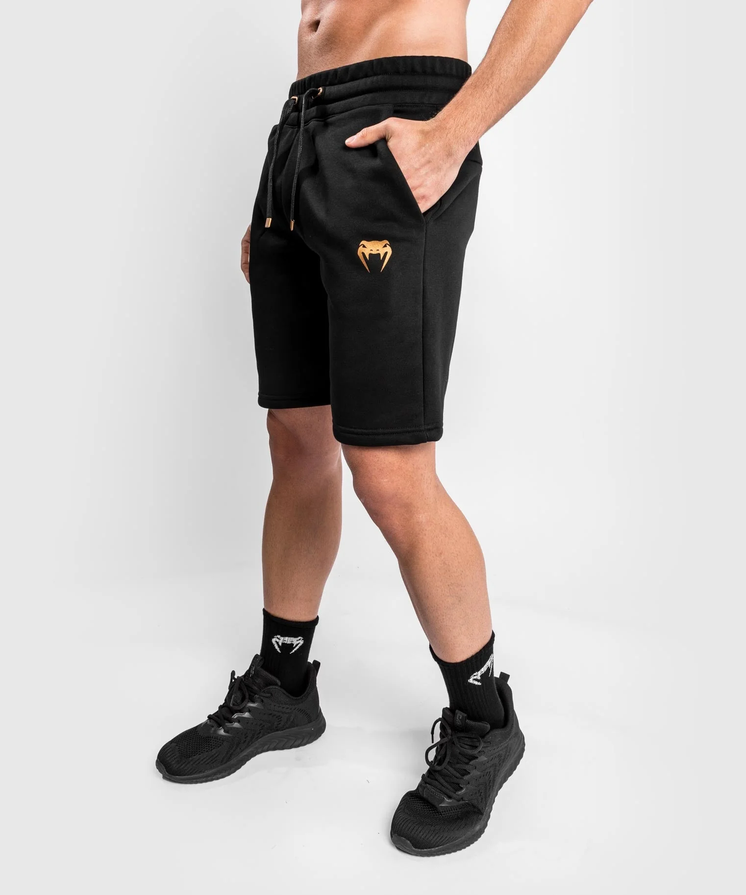 Venum Classic Cotton Shorts - Black/Bronze - Image 5