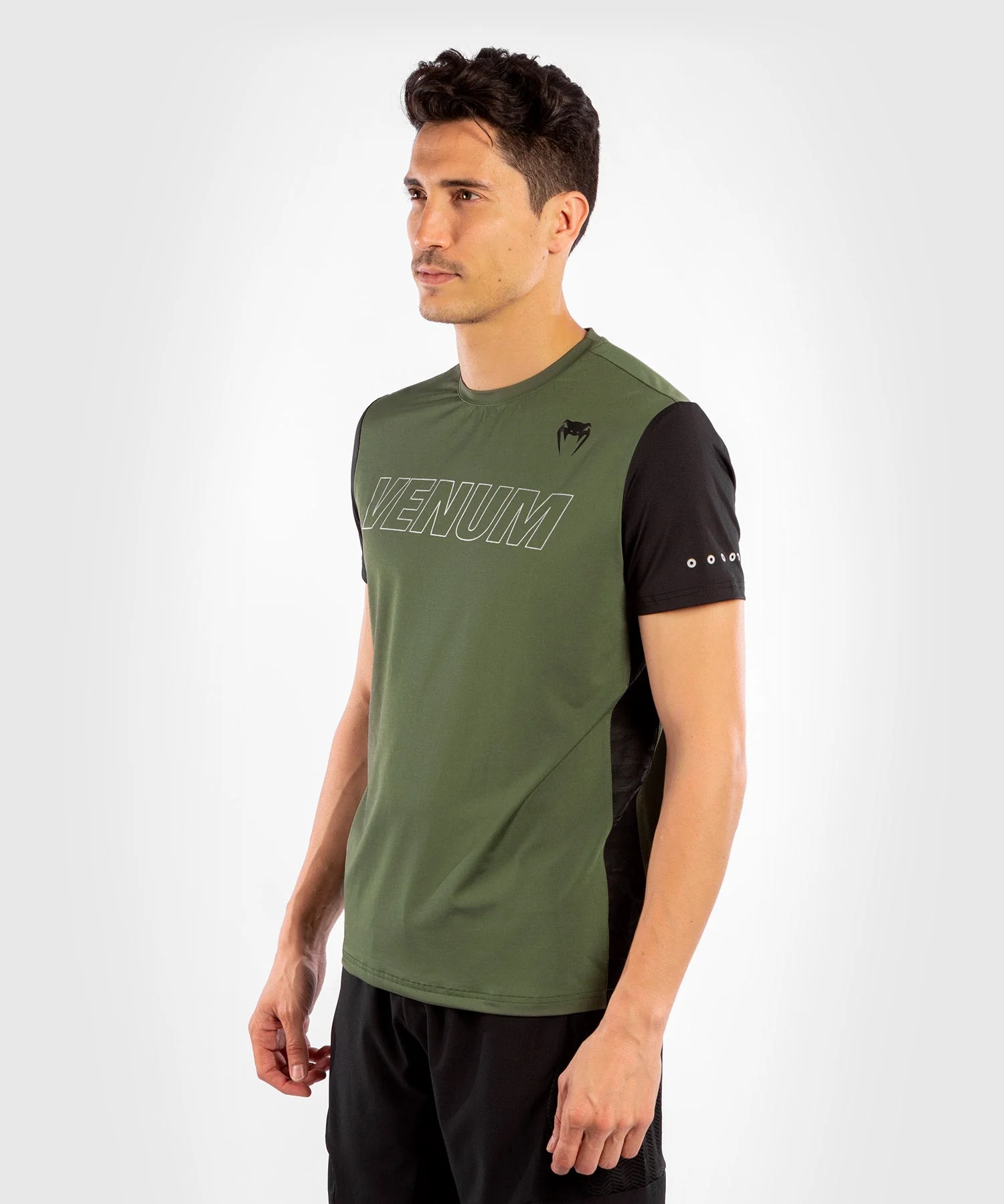 Venum Classic Evo Dry Tech T-shirt - Khaki/Silver - Image 3