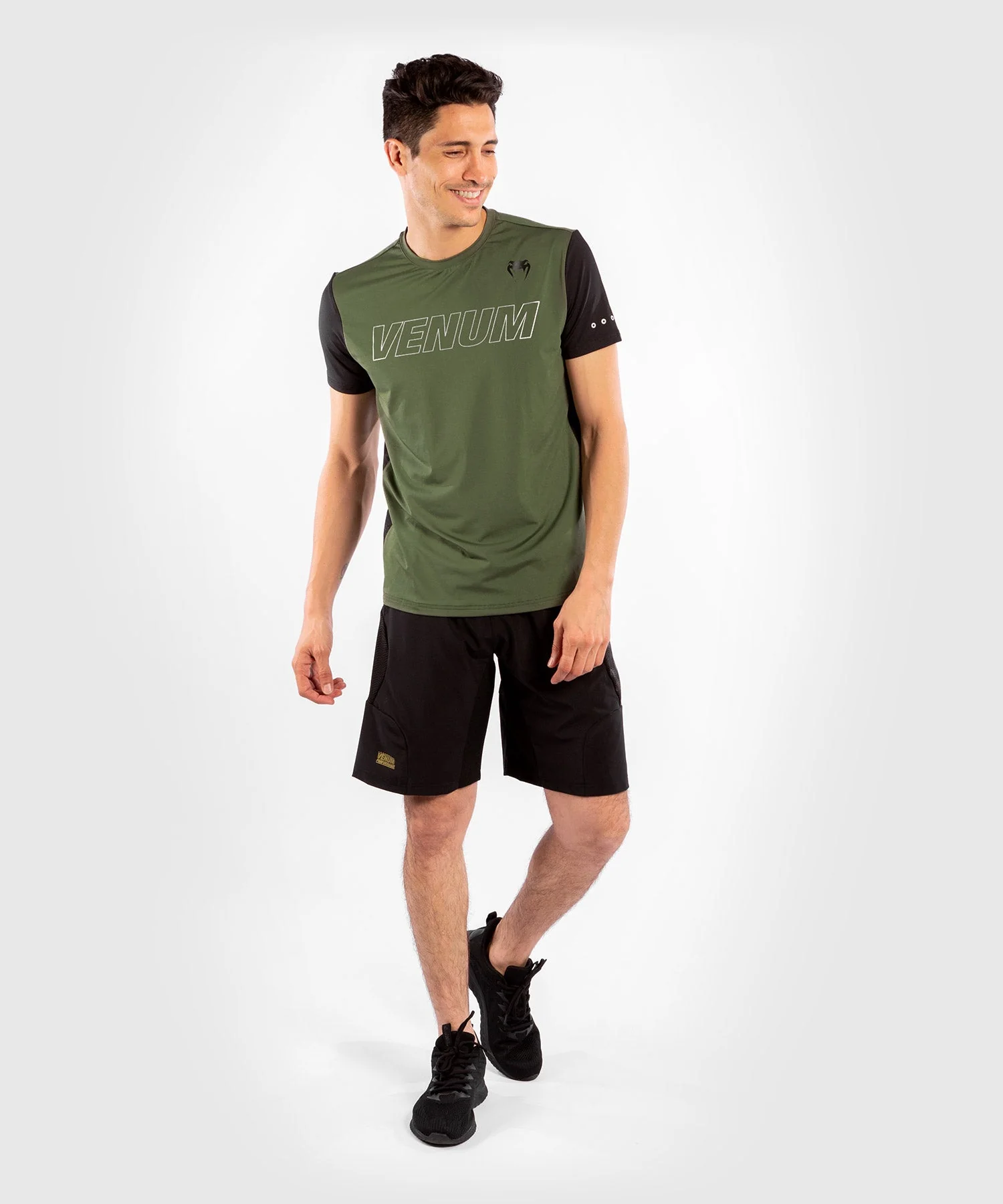 Venum Classic Evo Dry Tech T-shirt - Khaki/Silver - Image 8