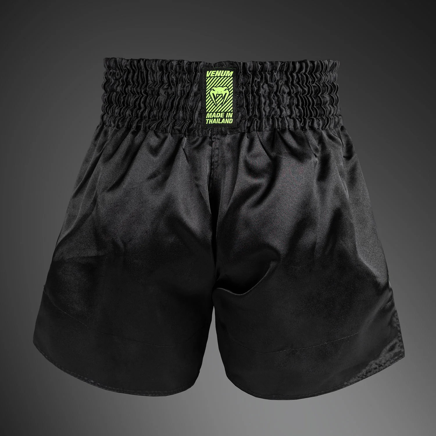 Venum Classic Evo Muay Thai Shorts - Black/ Neon Yellow - Image 4