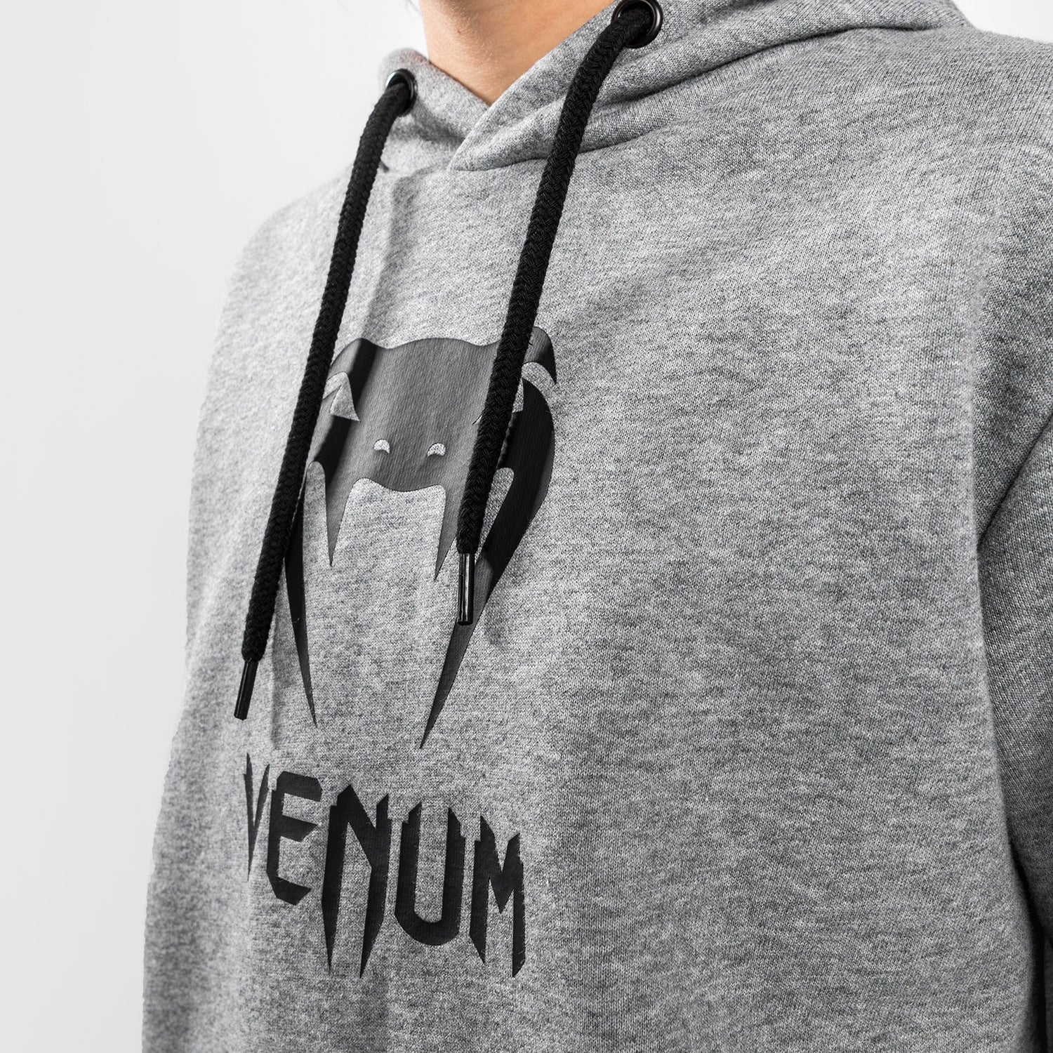 Venum Classic Hoodie - For Kids - Light Heather Grey - Image 5