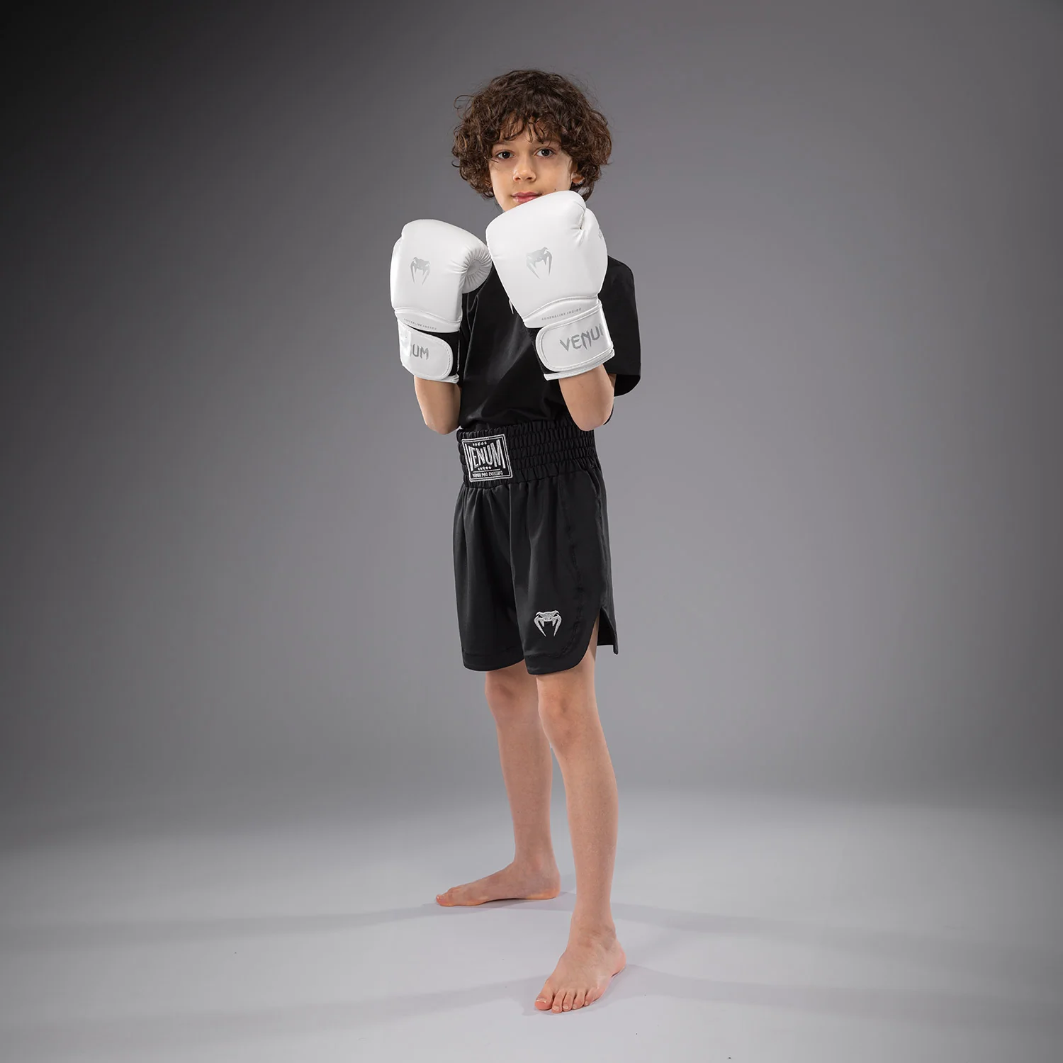 Venum Classic Kids Boxing Shorts - Black - Image 2