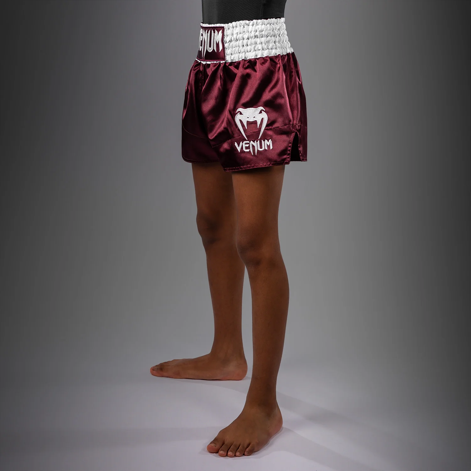Venum Classic Muay Thai Shorts for Kids - Burgundy - Image 2