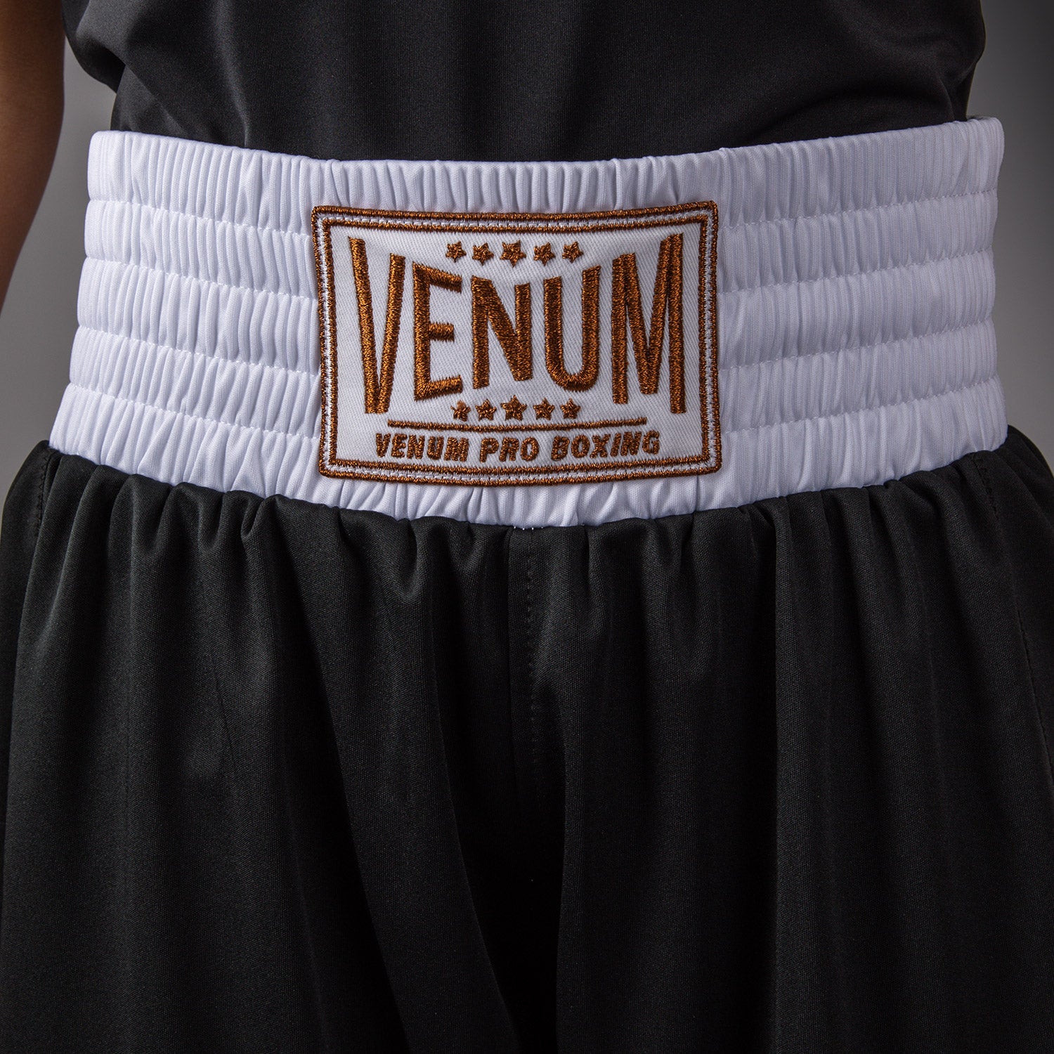 Venum Classic Youth Boxing Shorts - Black/Gold - Image 4