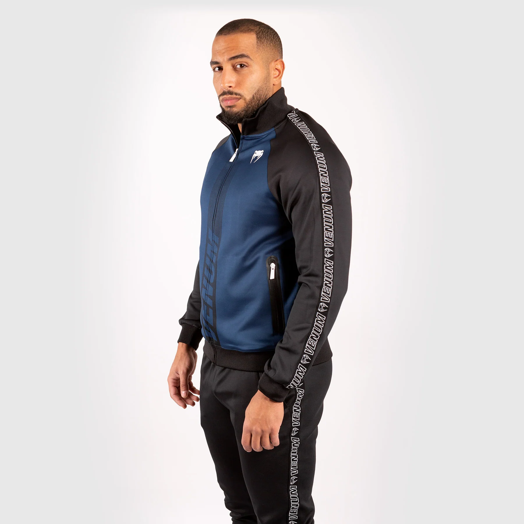 Venum Club 212 Track Jacket – Navy Blue/Black - Image 5