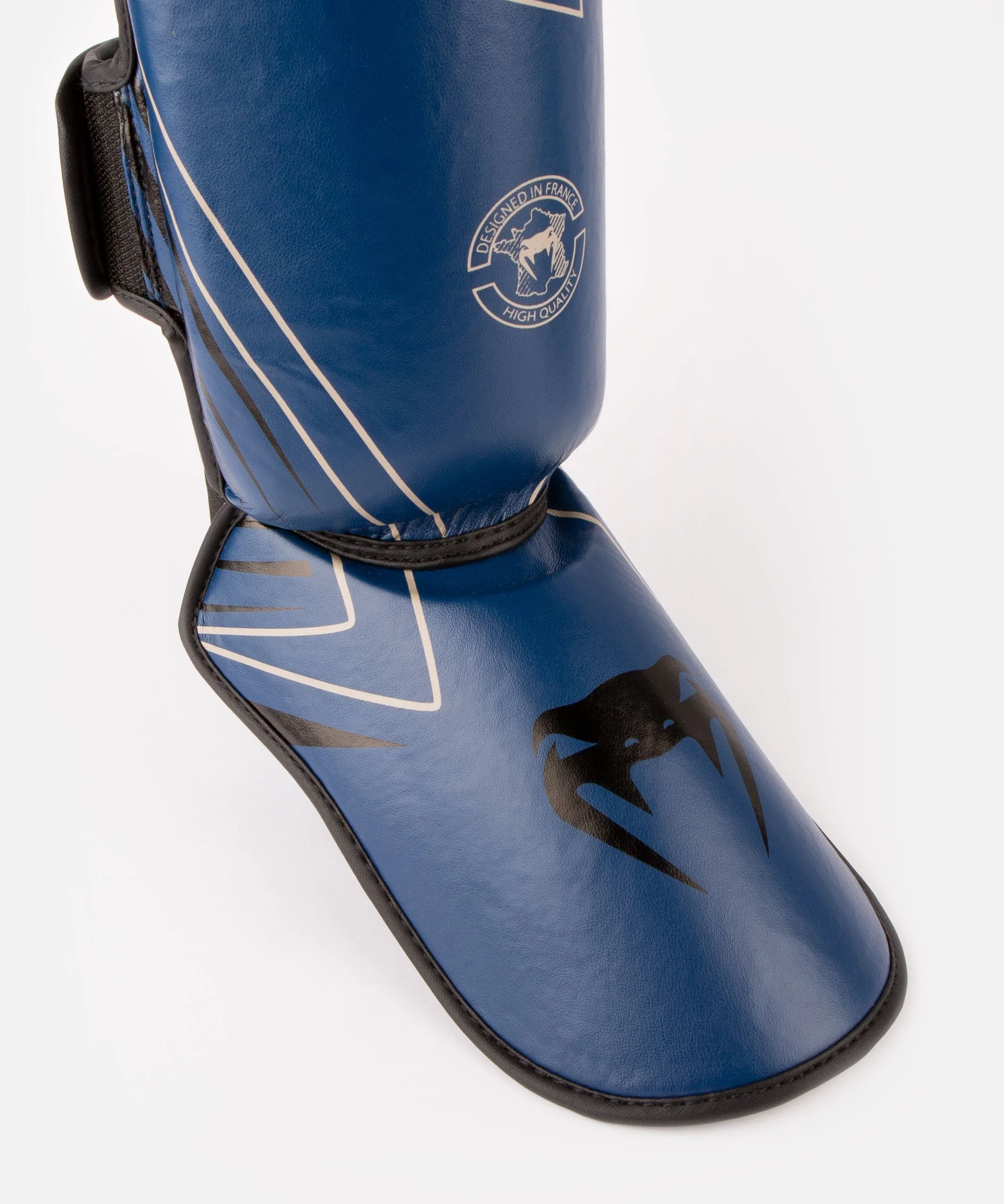 Venum Contender 2.0 Shin Guards - Navy/Sand - Image 2