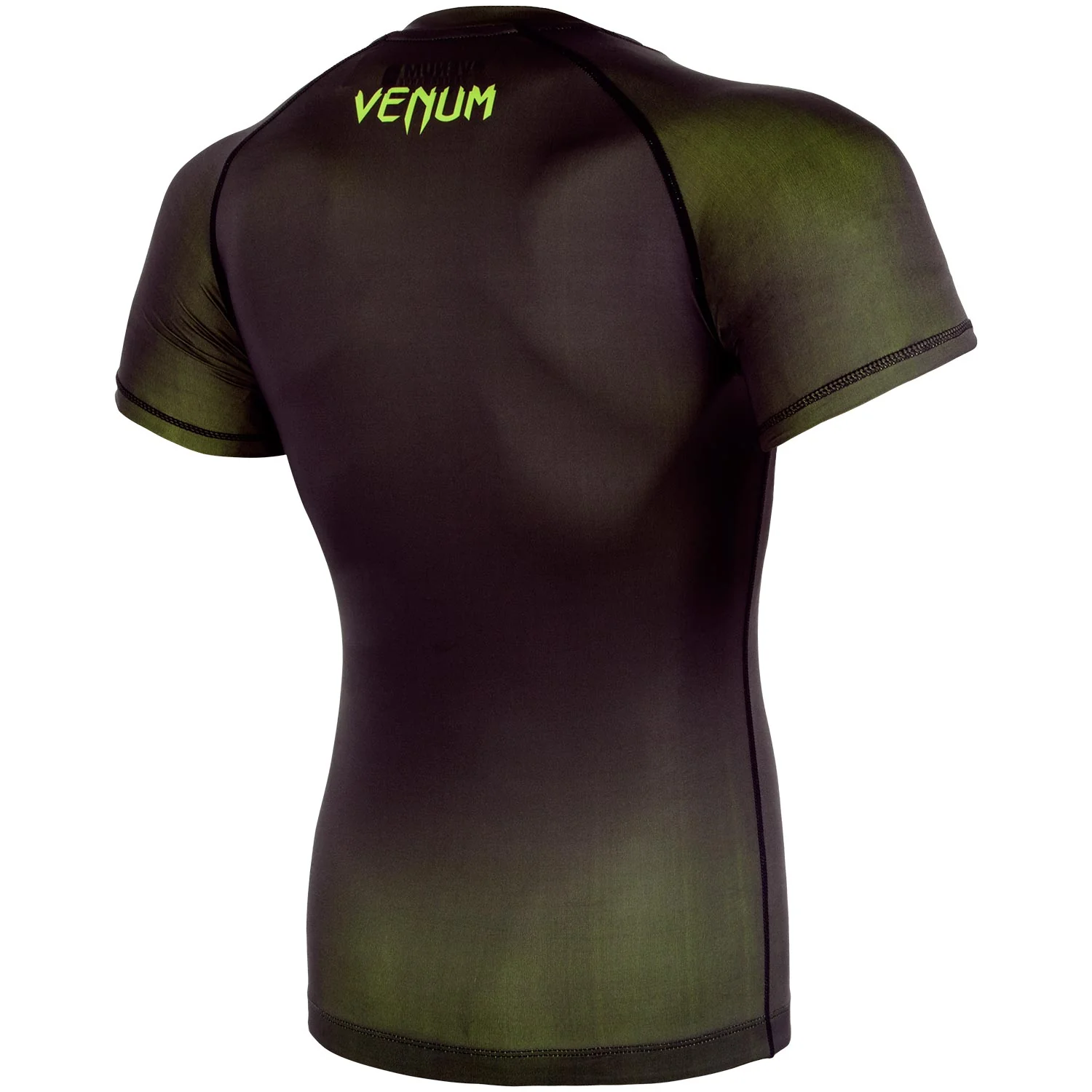 Venum Contender 3.0 Compression T-shirt - Short Sleeves - Black/Neo Yellow - Image 3