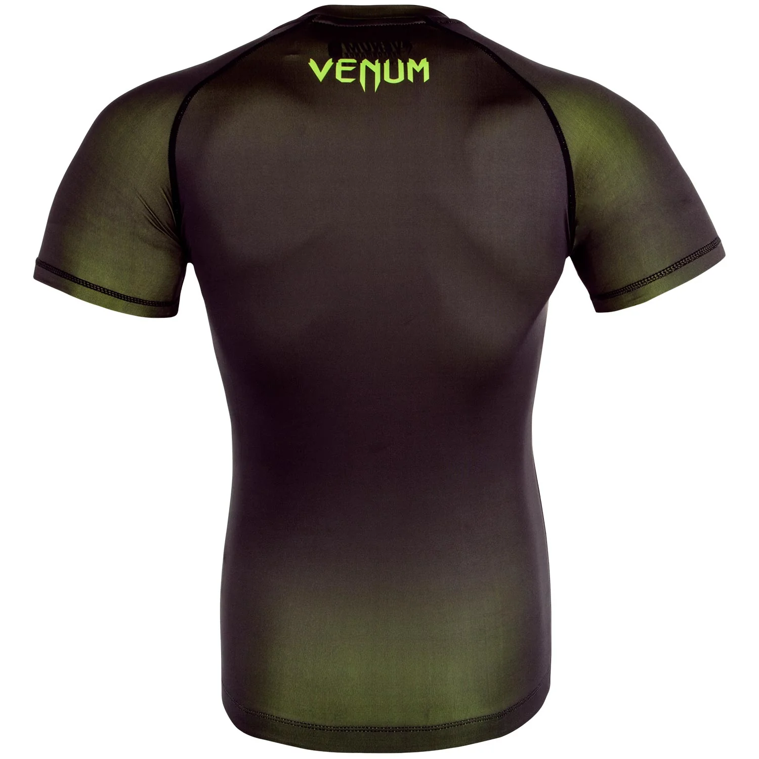 Venum Contender 3.0 Compression T-shirt - Short Sleeves - Black/Neo Yellow - Image 4