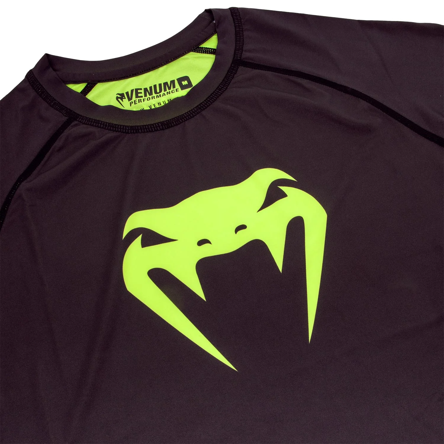 Venum Contender 3.0 Compression T-shirt - Short Sleeves - Black/Neo Yellow - Image 5