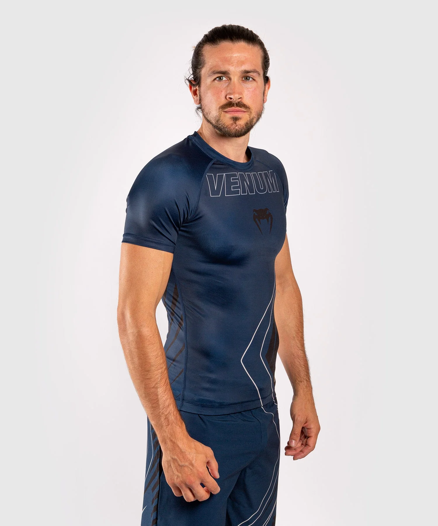Venum Contender 5.0 Rashguard - Short sleeves - Navy/Sand - Image 3