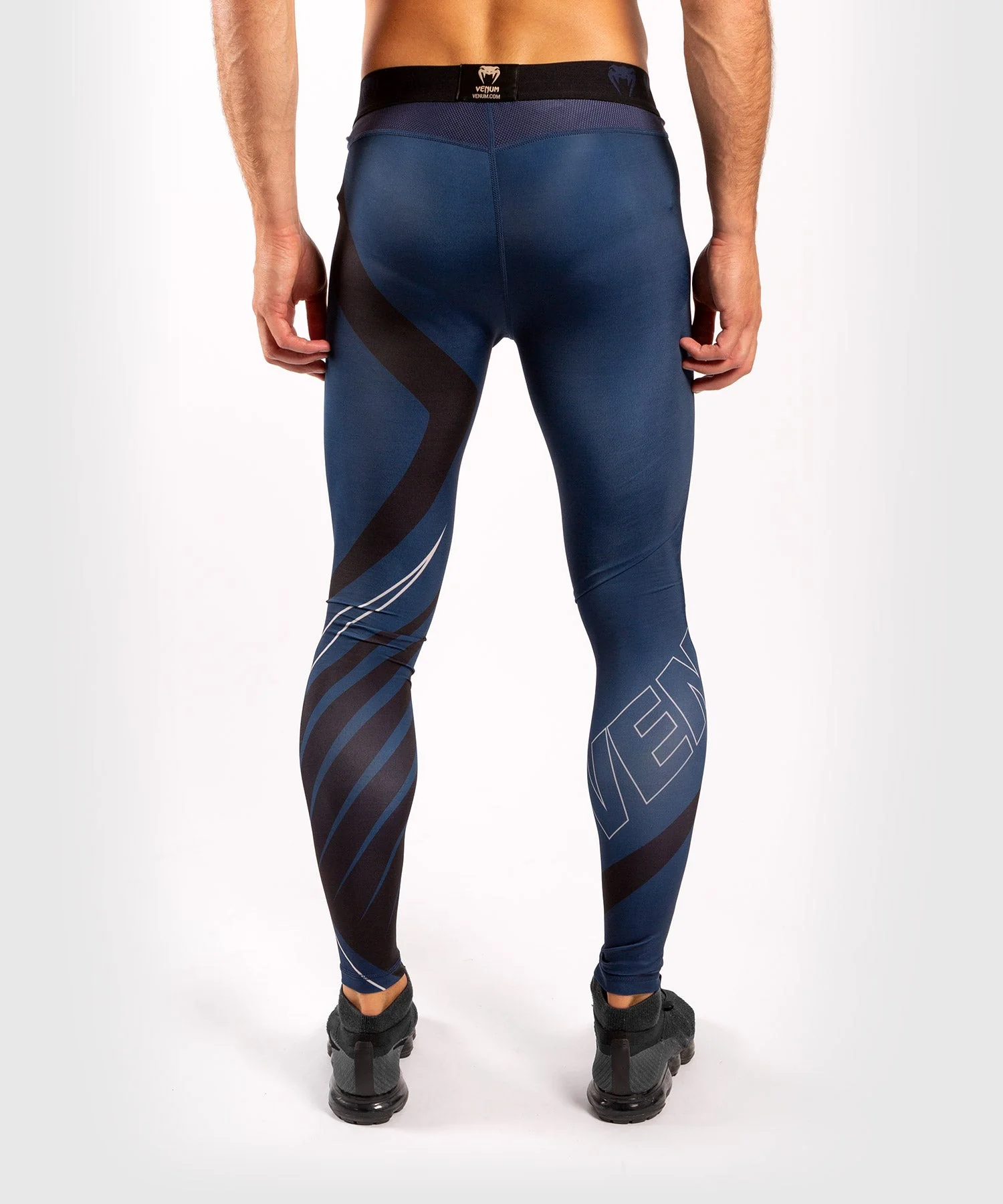 Venum Contender 5.0 Tights - Navy/Sand - Image 4