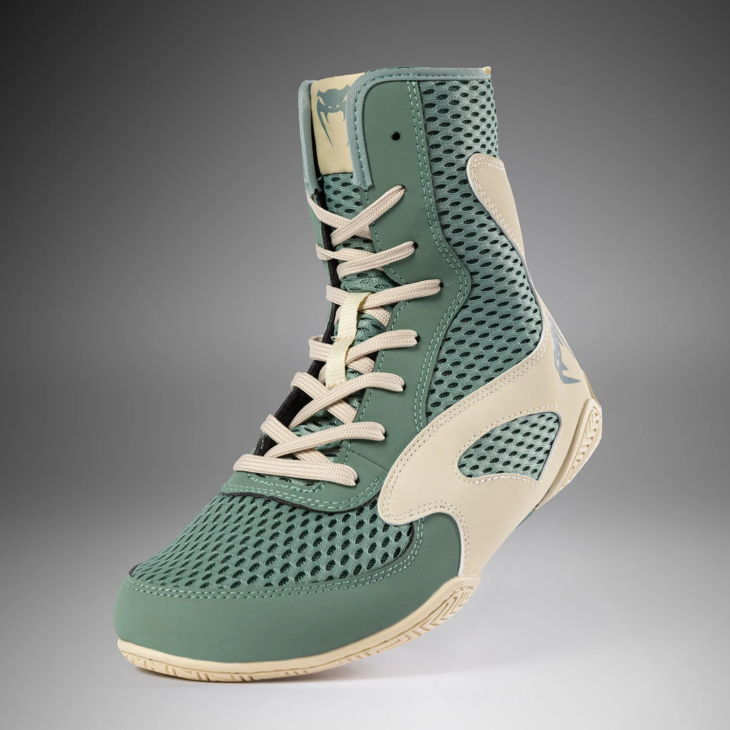 Venum Contender Boxing Shoes - Aqua Green/Ivory - Image 2