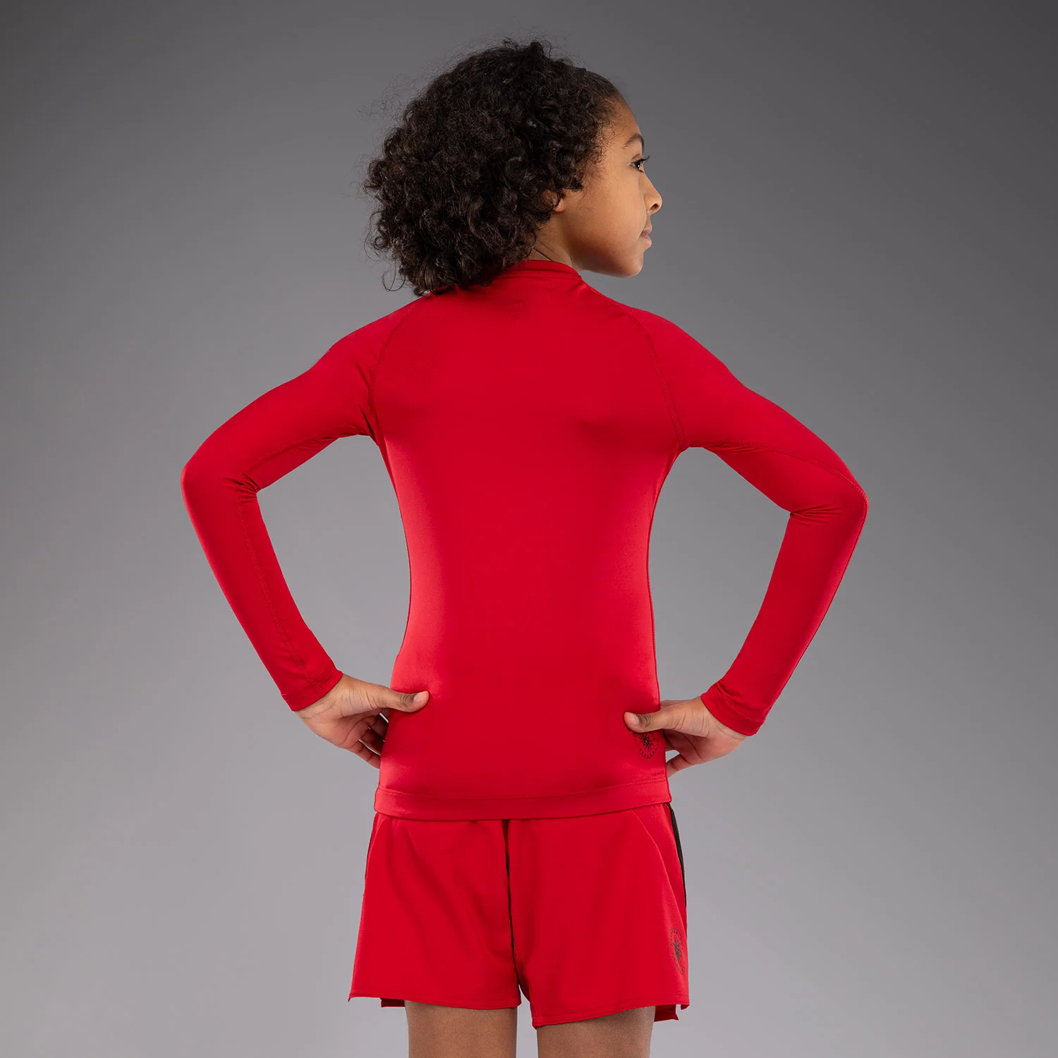 Venum Contender Kids Rashguards Long Sleeves - Cherry Red - Image 3