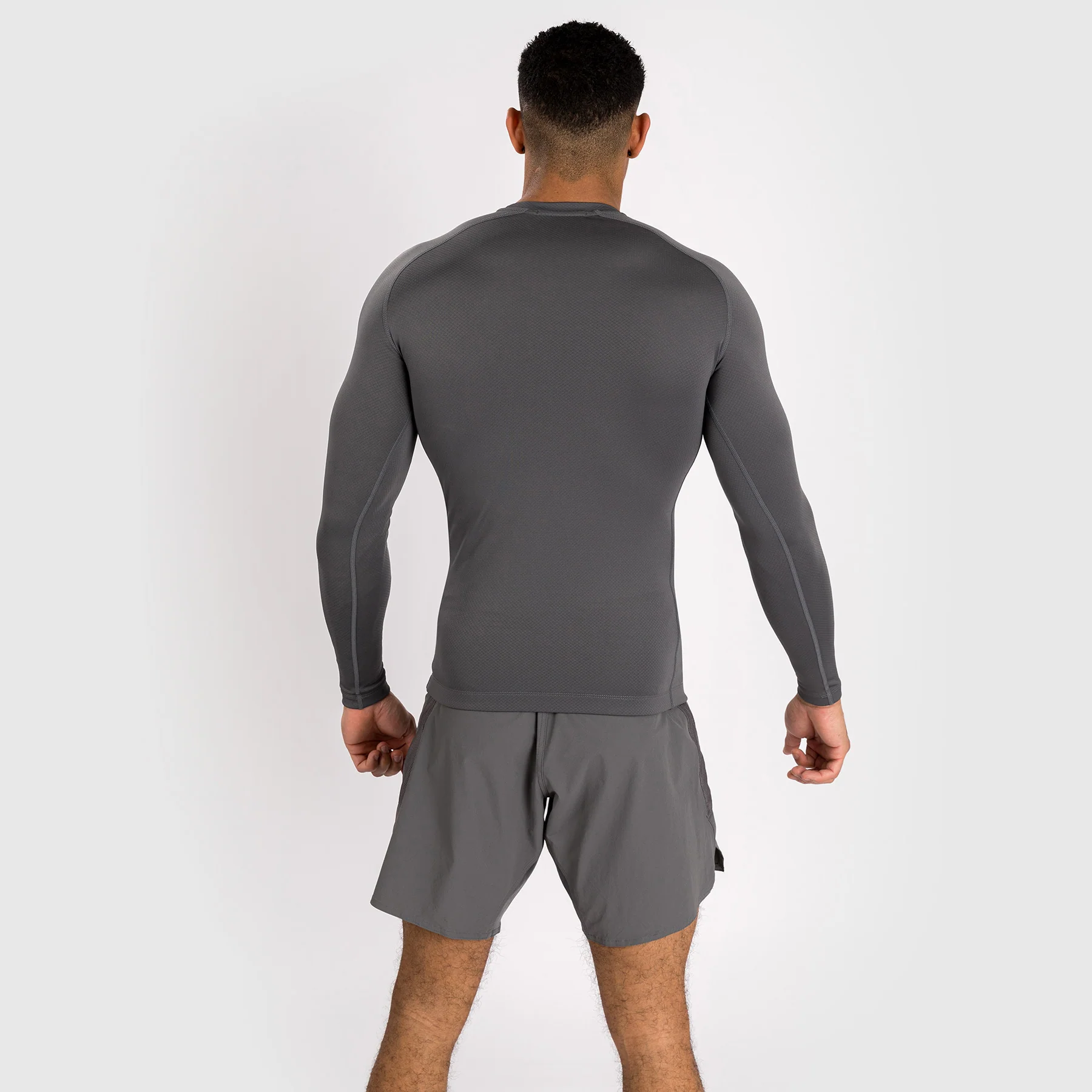 Venum Contender Men’s Long Sleeve Rashguard - Grey - Image 2