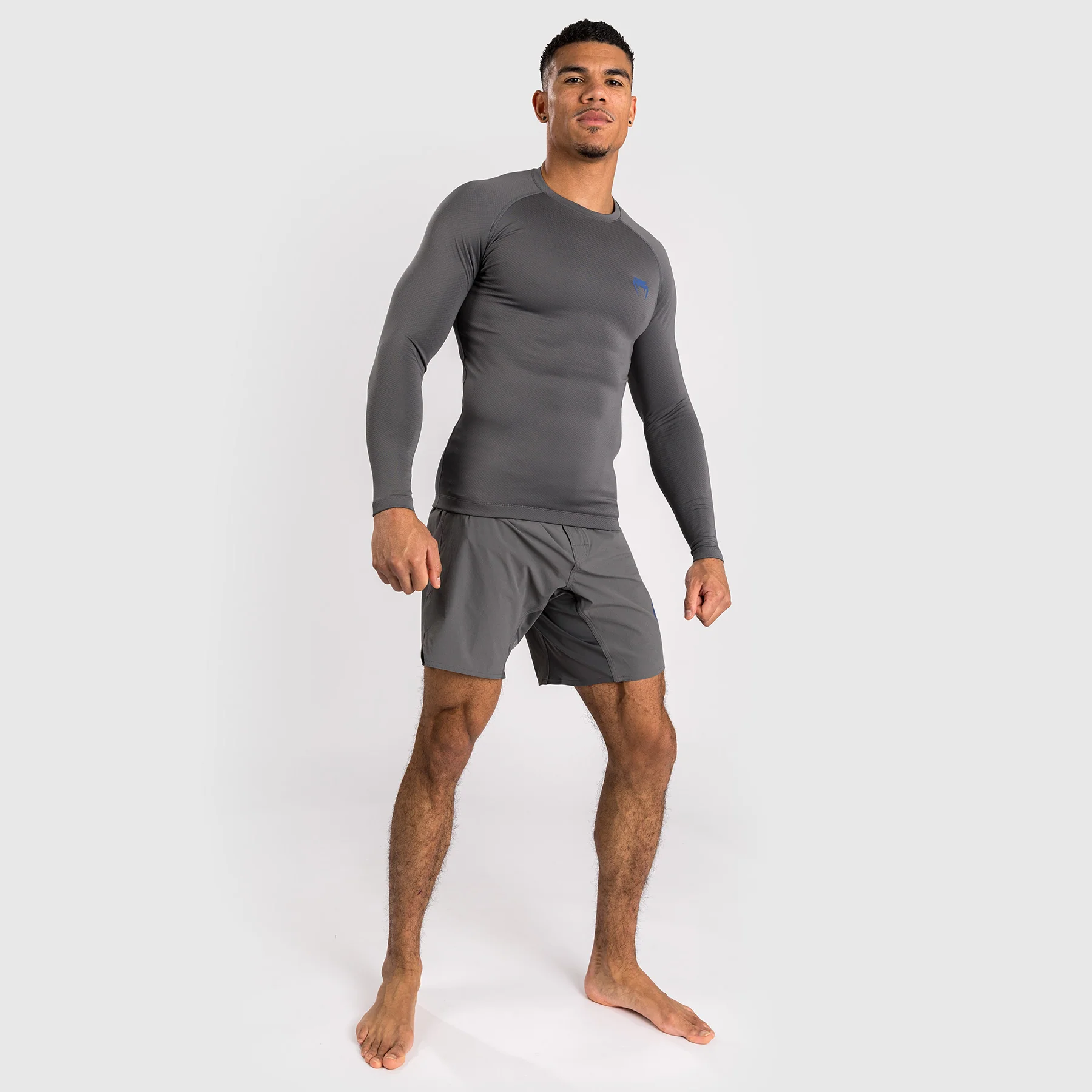 Venum Contender Men’s Long Sleeve Rashguard - Grey - Image 3