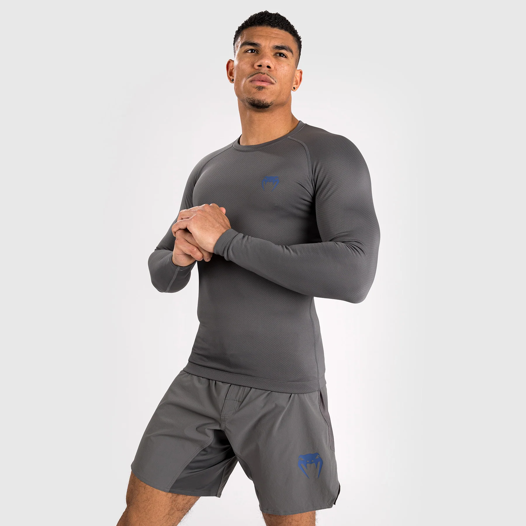 Venum Contender Men’s Long Sleeve Rashguard - Grey - Image 4