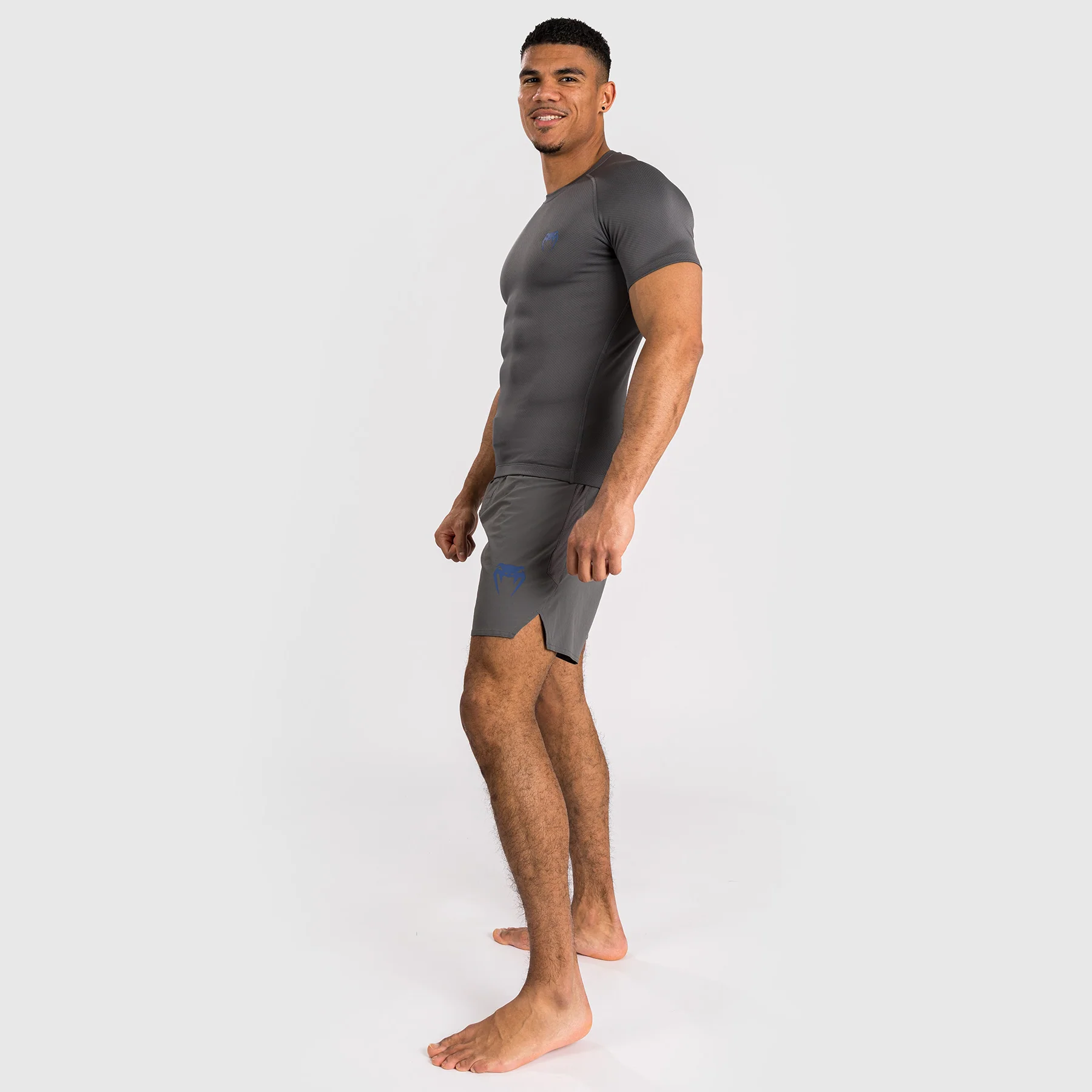 Venum Contender Men’s Short Sleeve Rashguard - Grey - Image 3