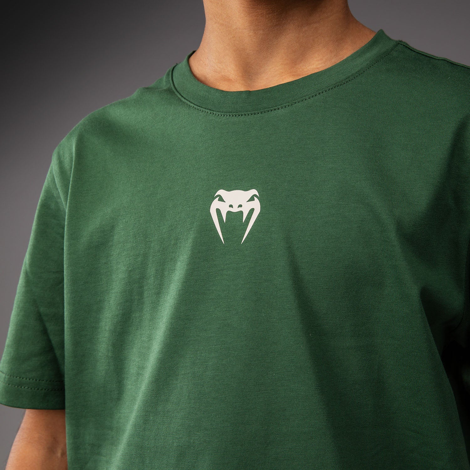 Venum Contender T-Shirt for Kids – Forest Green/ Off White - Image 3