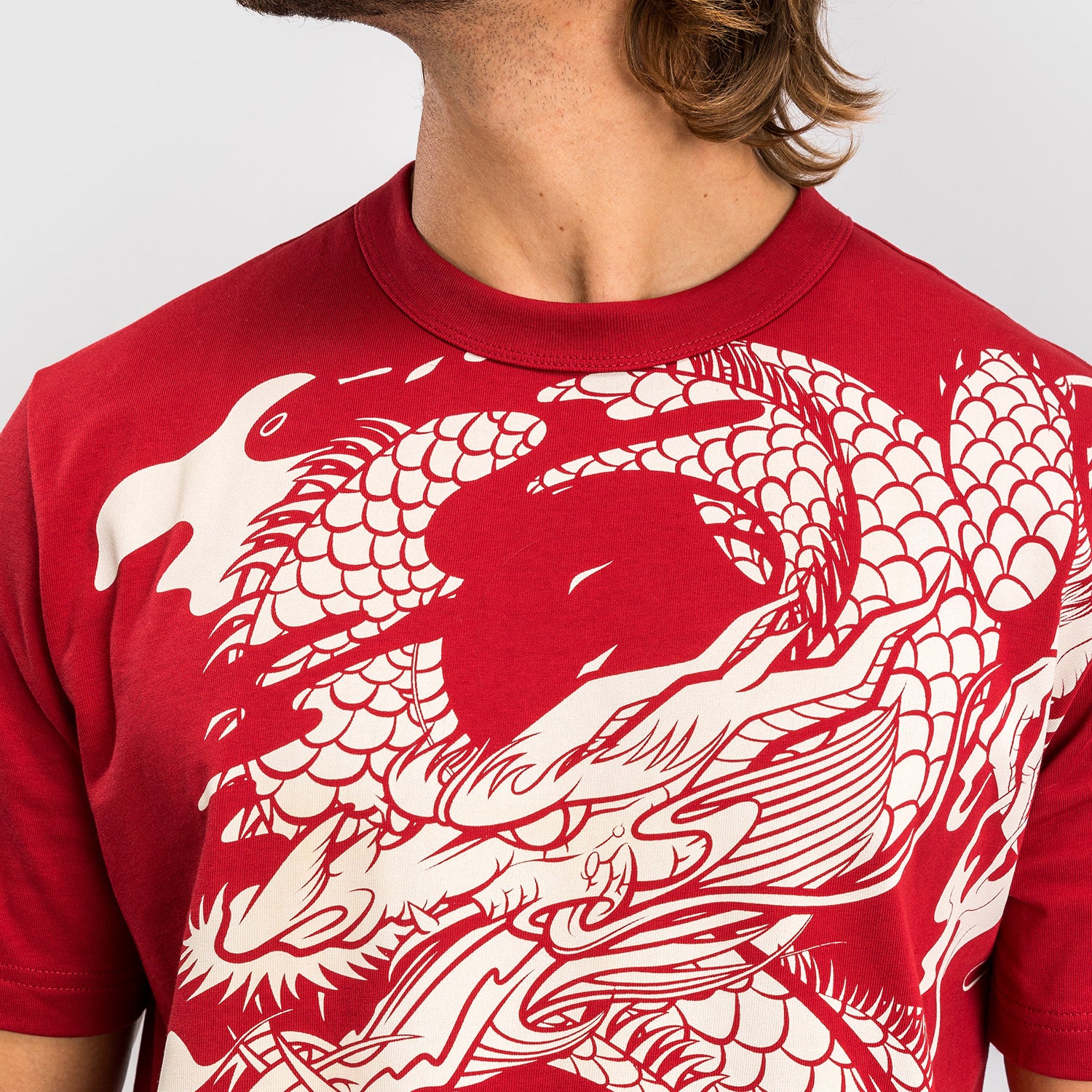 Venum Dragon’s Flight Men’s T-Shirt - Cherry Red/Cream White - Image 4