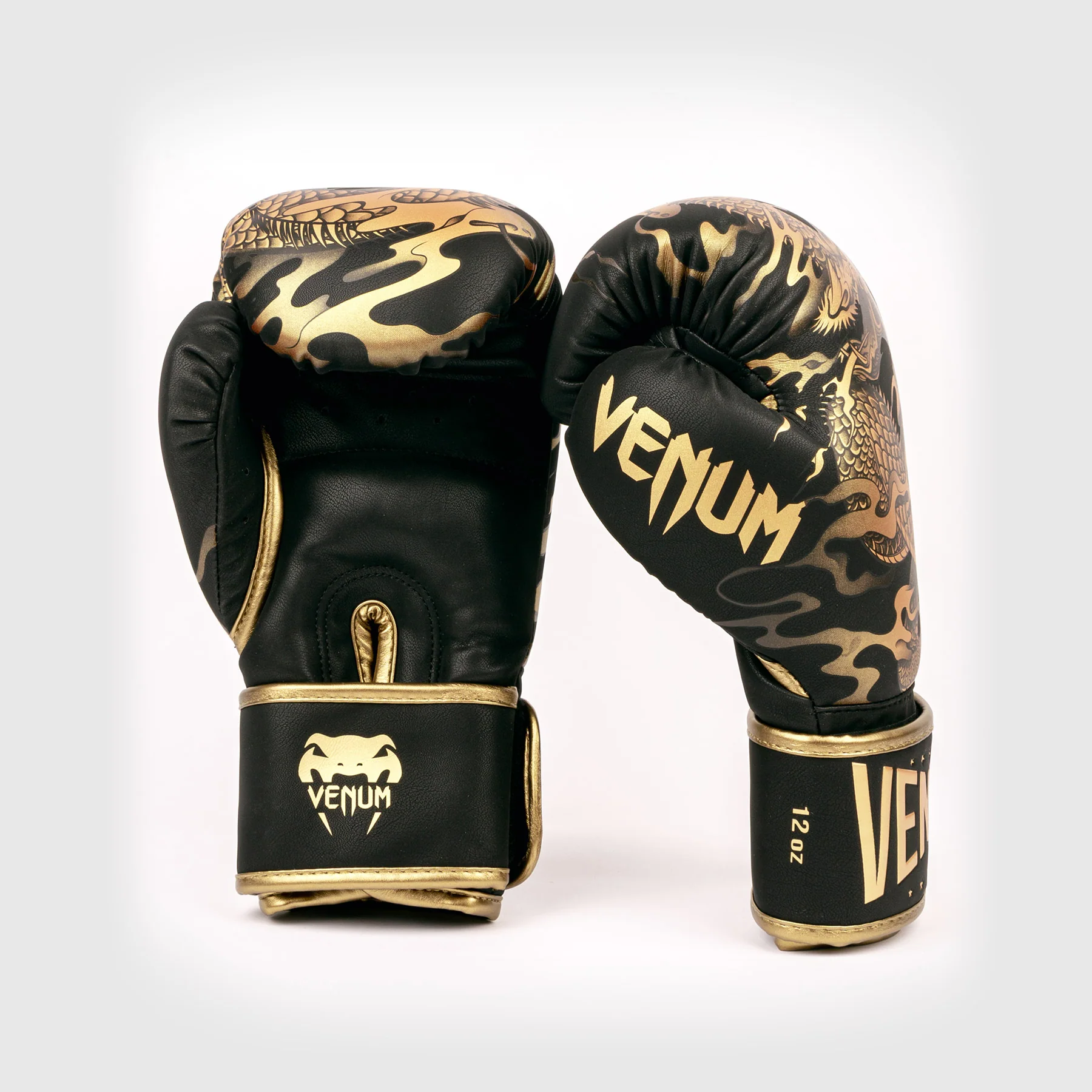Venum Dragon's Flight Boxing Gloves - Black/Bronze - Image 2