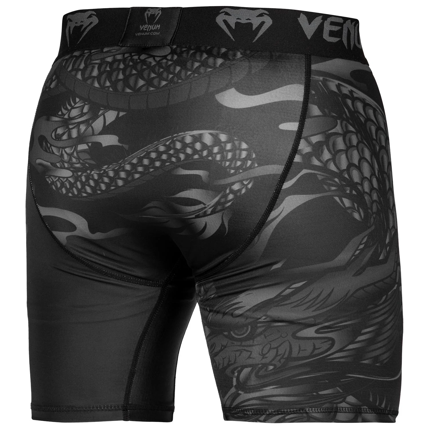 Venum Dragon's Flight Compression Shorts - Black/Black - Image 4