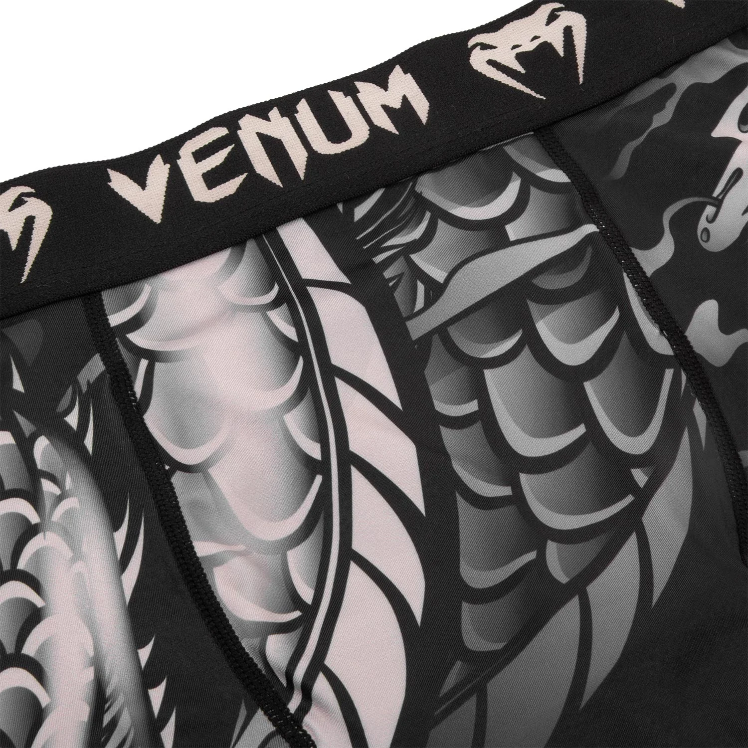 Venum Dragon's Flight Compression Shorts - Black/Sand - Image 5
