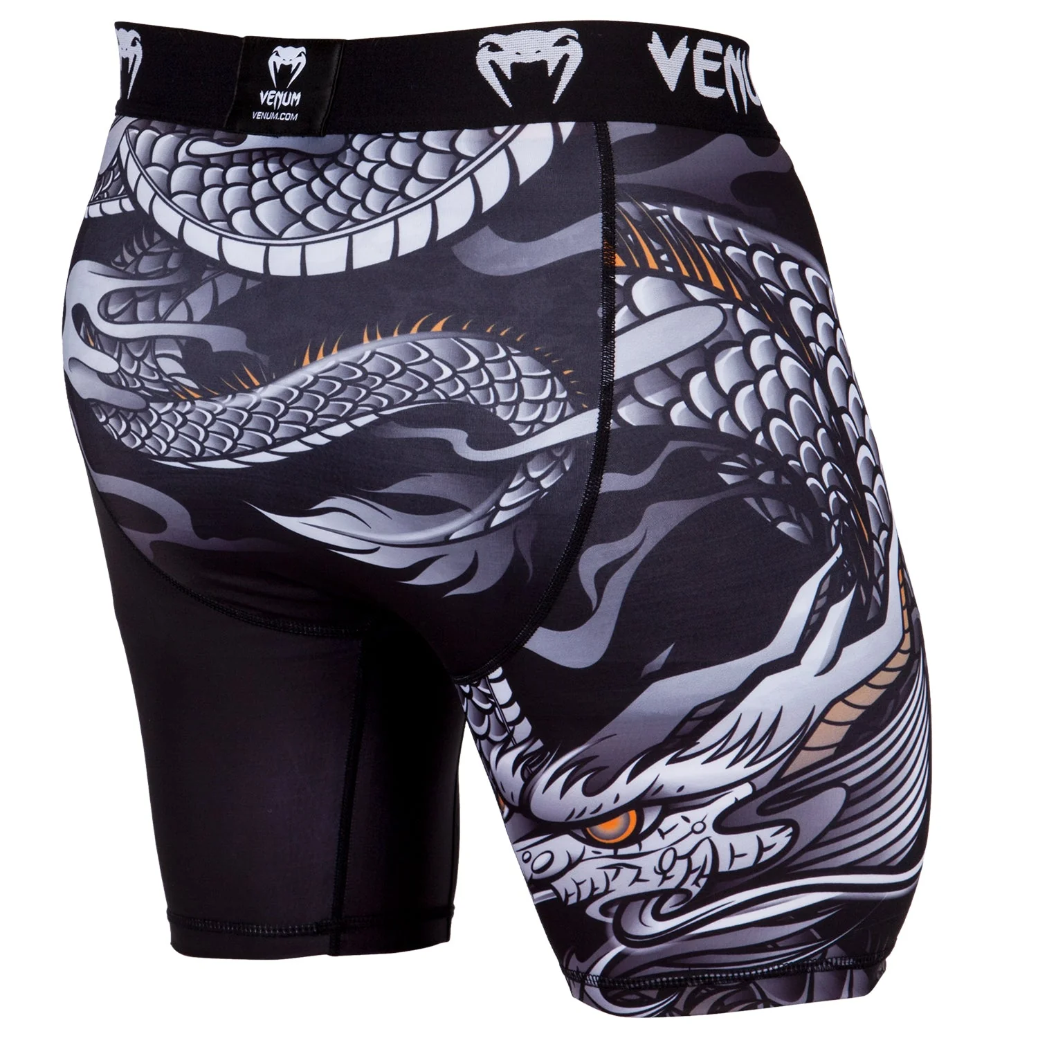 Venum Dragon's Flight Compression Shorts - Black/White - Image 4