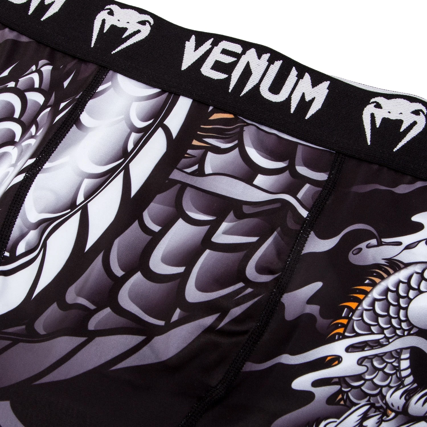 Venum Dragon's Flight Compression Shorts - Black/White - Image 5