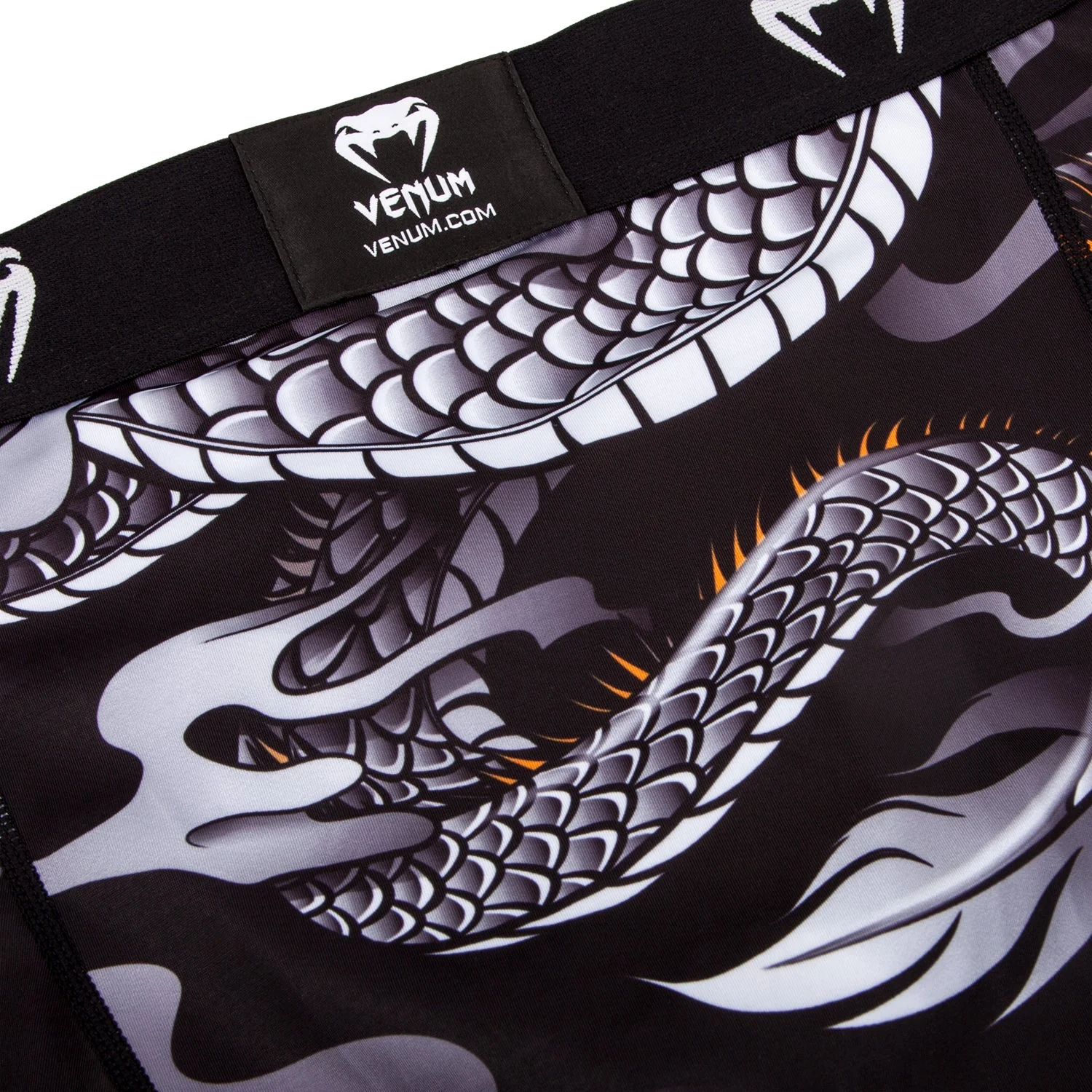 Venum Dragon's Flight Compression Shorts - Black/White - Image 6