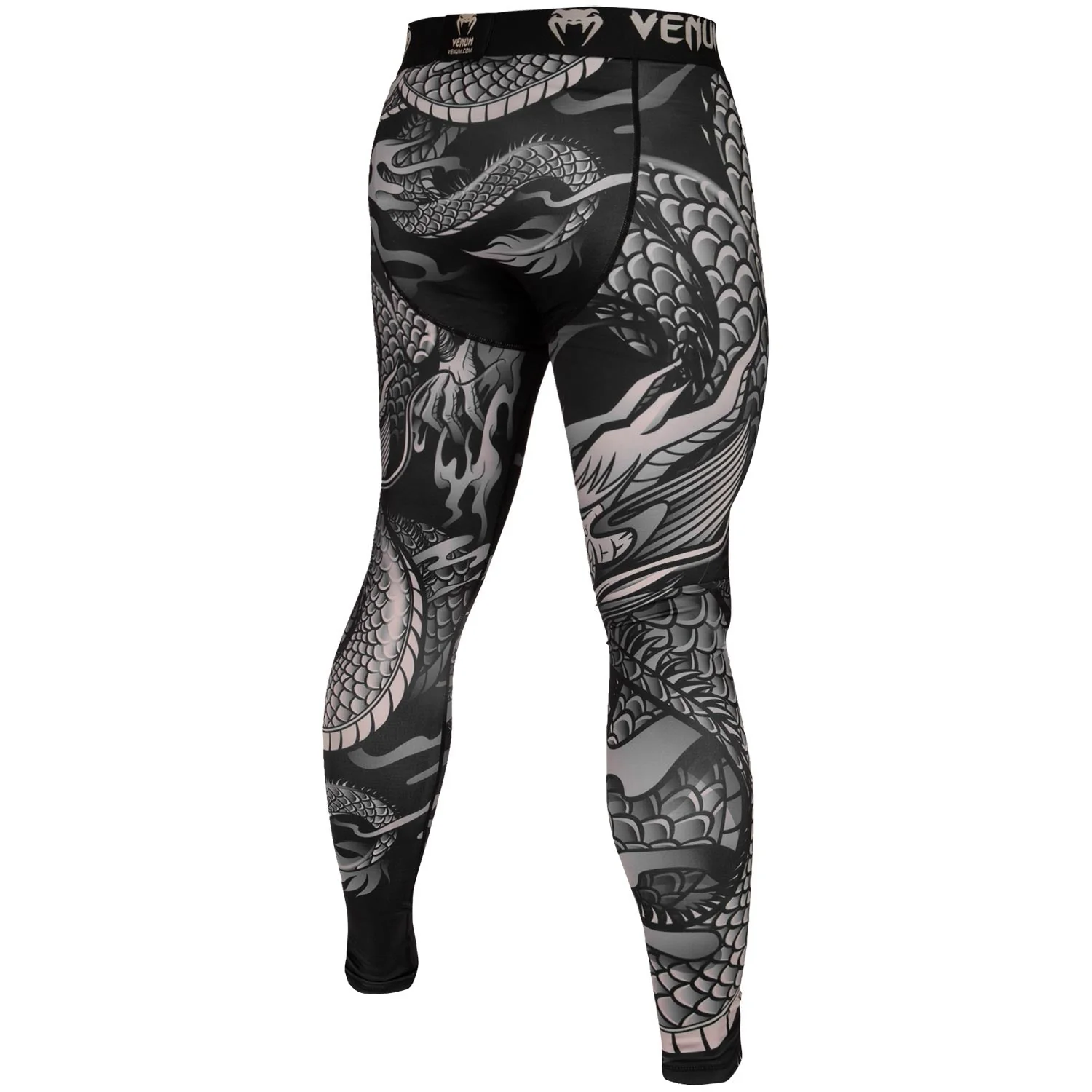 Venum Dragon's Flight Compression Tights - Black/Sand - Image 4