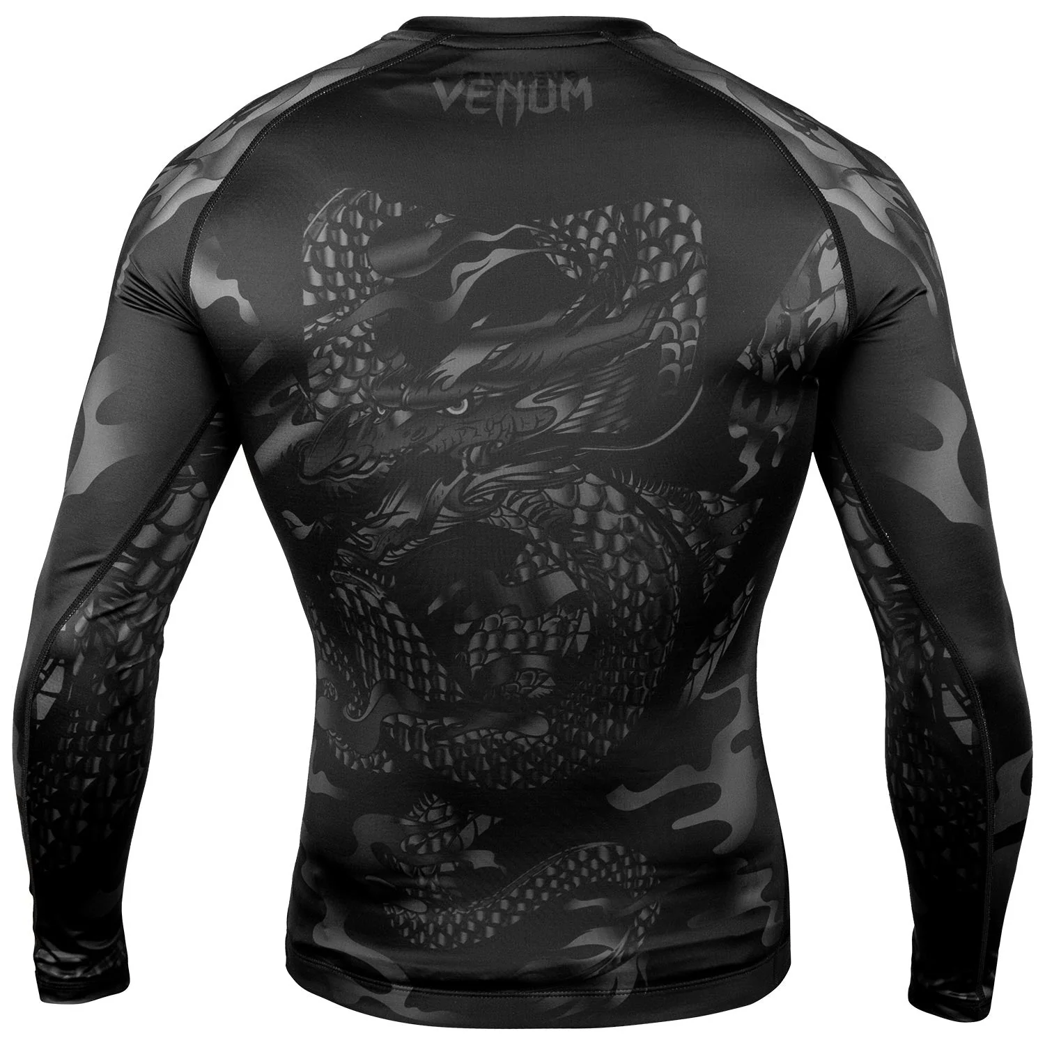 Venum Dragon's Flight Rashguard - Long Sleeves - Black/Black - Image 4