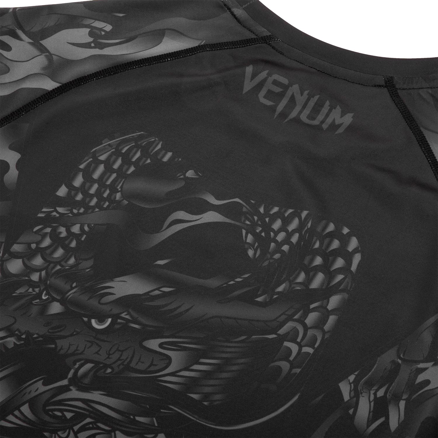 Venum Dragon's Flight Rashguard - Long Sleeves - Black/Black - Image 7