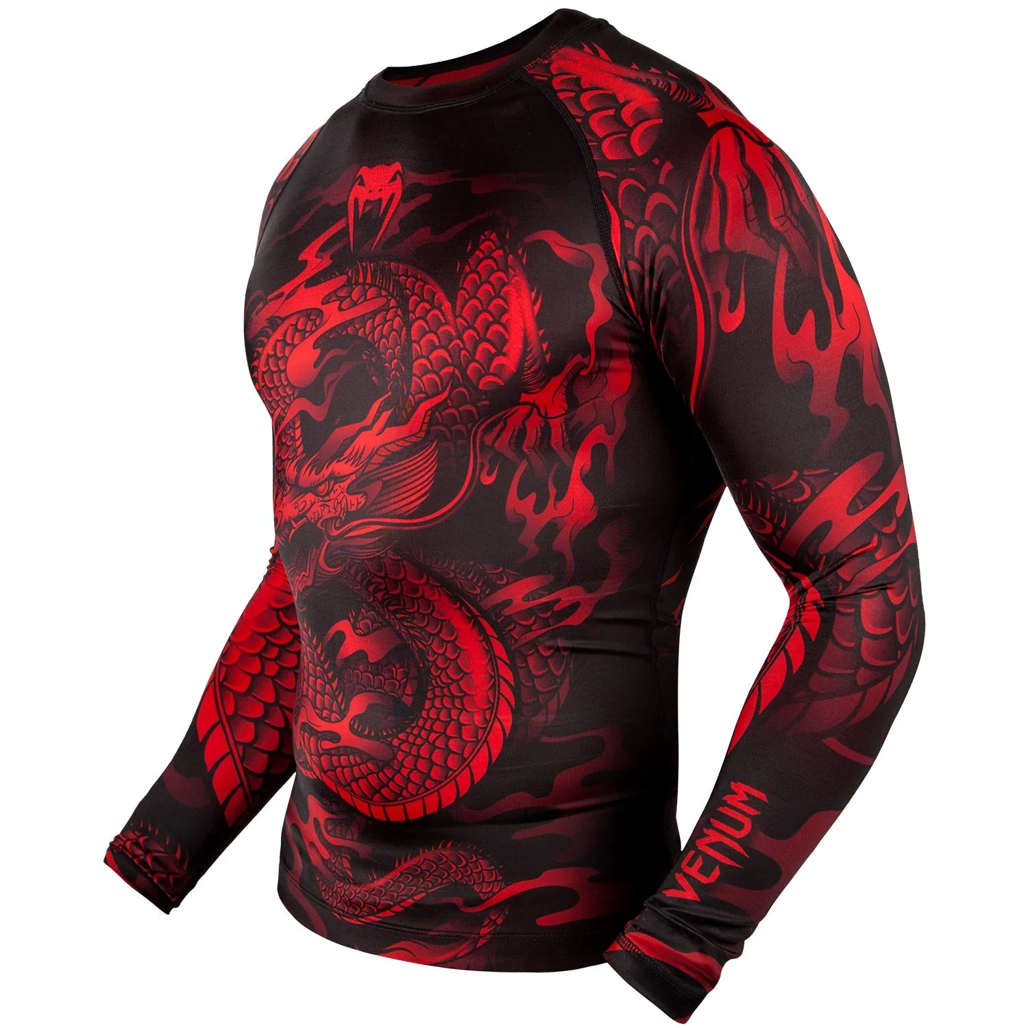 Venum Dragon's Flight Rashguard - Long Sleeves - Black/Red - Image 2
