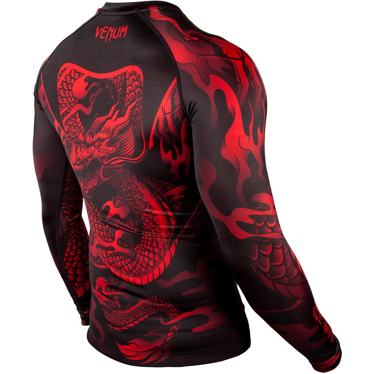Venum Dragon's Flight Rashguard - Long Sleeves - Black/Red - Image 3