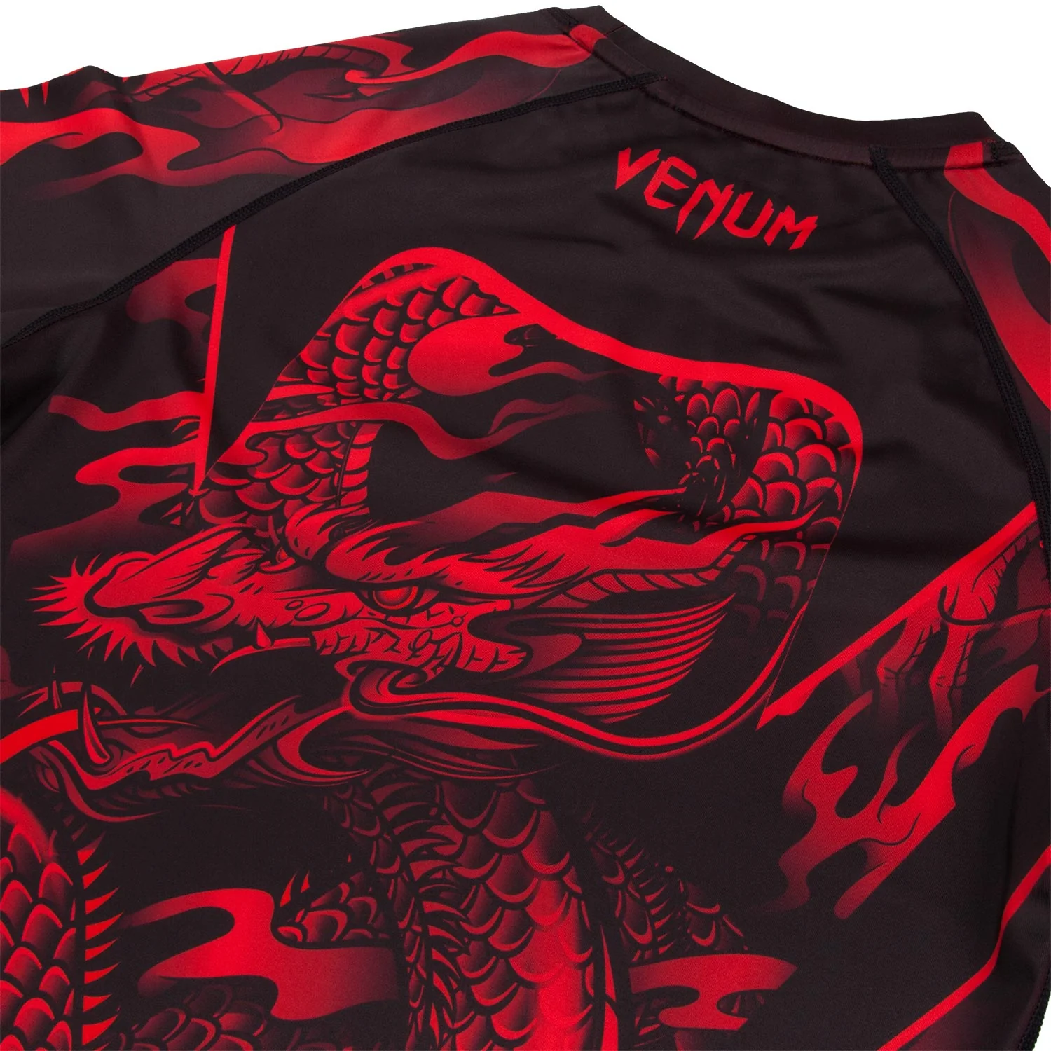 Venum Dragon's Flight Rashguard - Long Sleeves - Black/Red - Image 7
