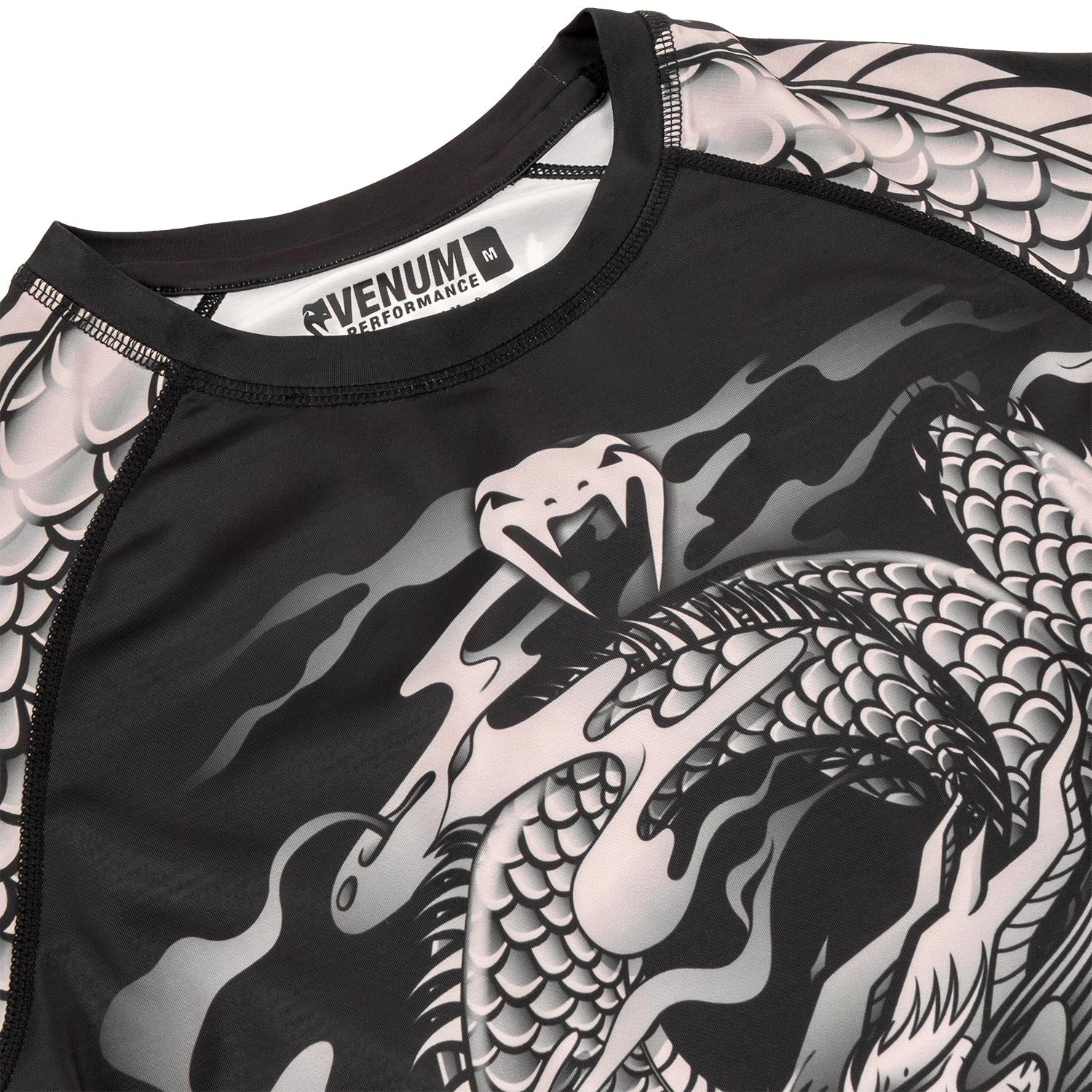 Venum Dragon's Flight Rashguard - Long Sleeves - Black/Sand - Image 5