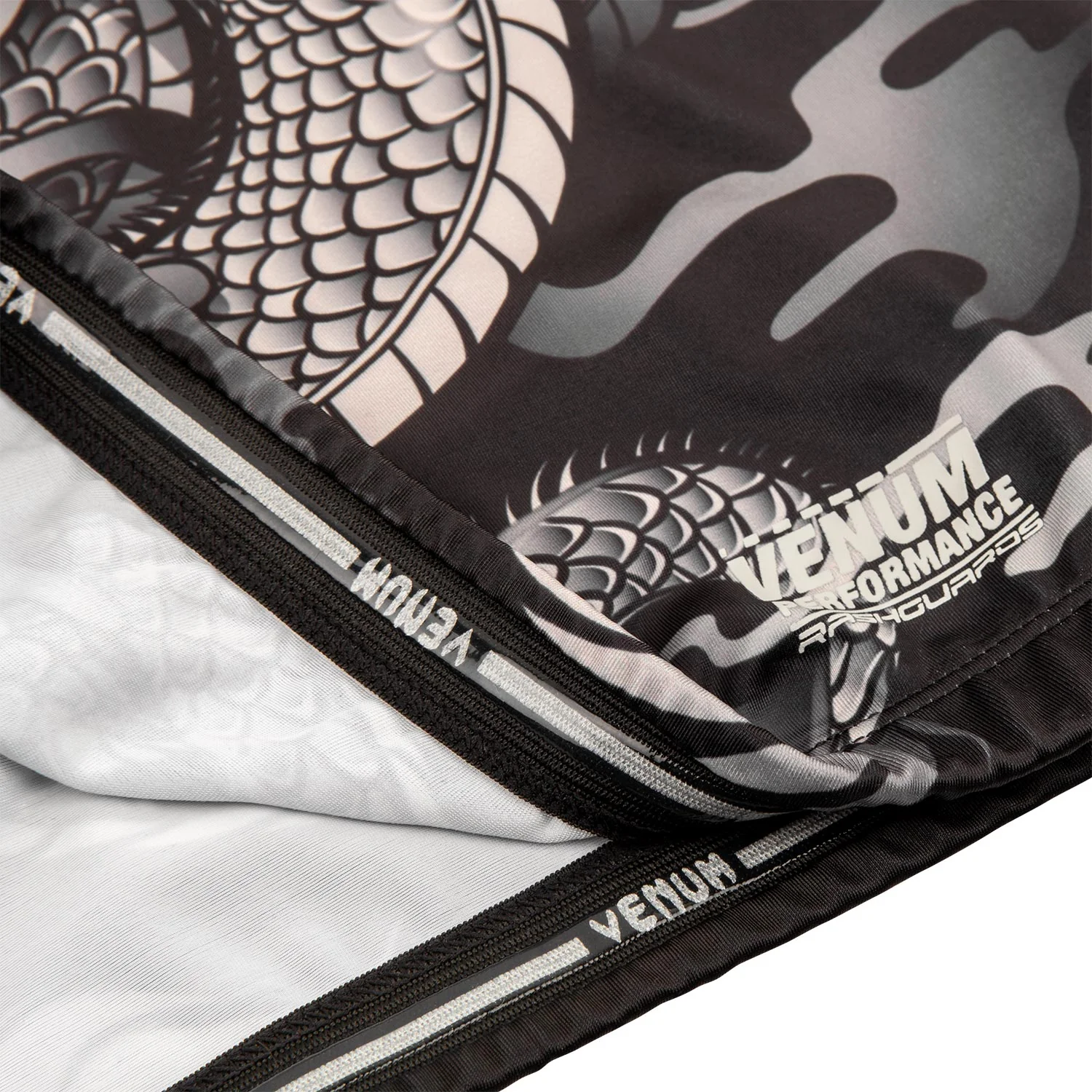 Venum Dragon's Flight Rashguard - Long Sleeves - Black/Sand - Image 6