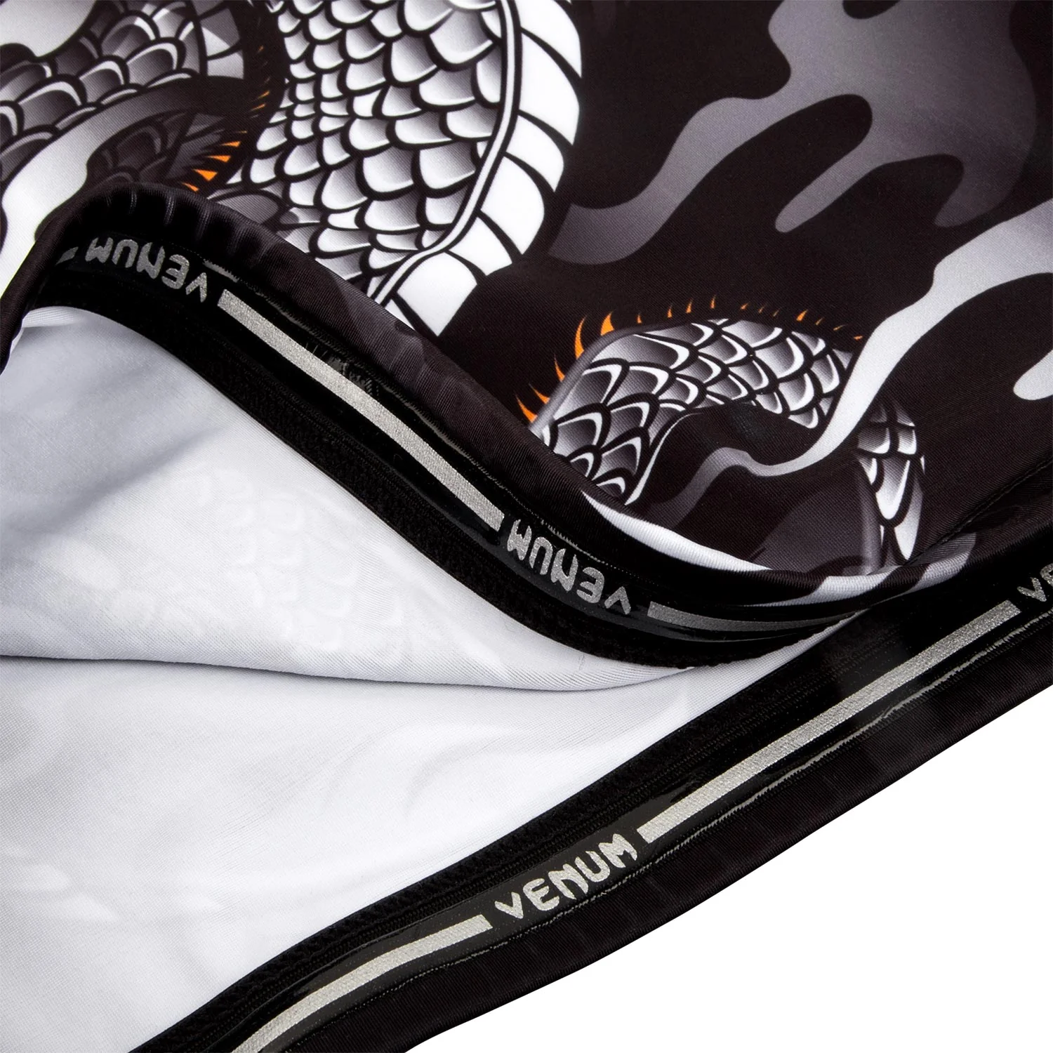 Venum Dragon's Flight Rashguard - Long Sleeves - Black/White - Image 8