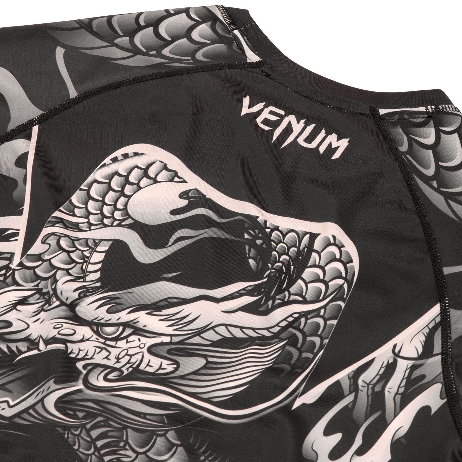 Venum Dragon's Flight Rashguard - Short Sleeves - Black/Sand - Image 7