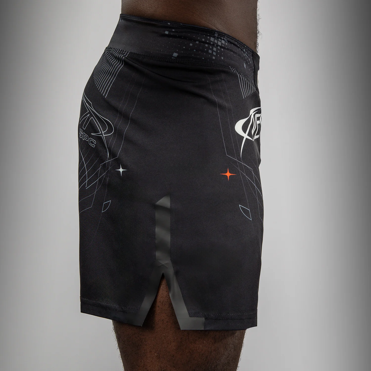 Venum Eclipse Fight Shorts - Black/Ivory - Image 6