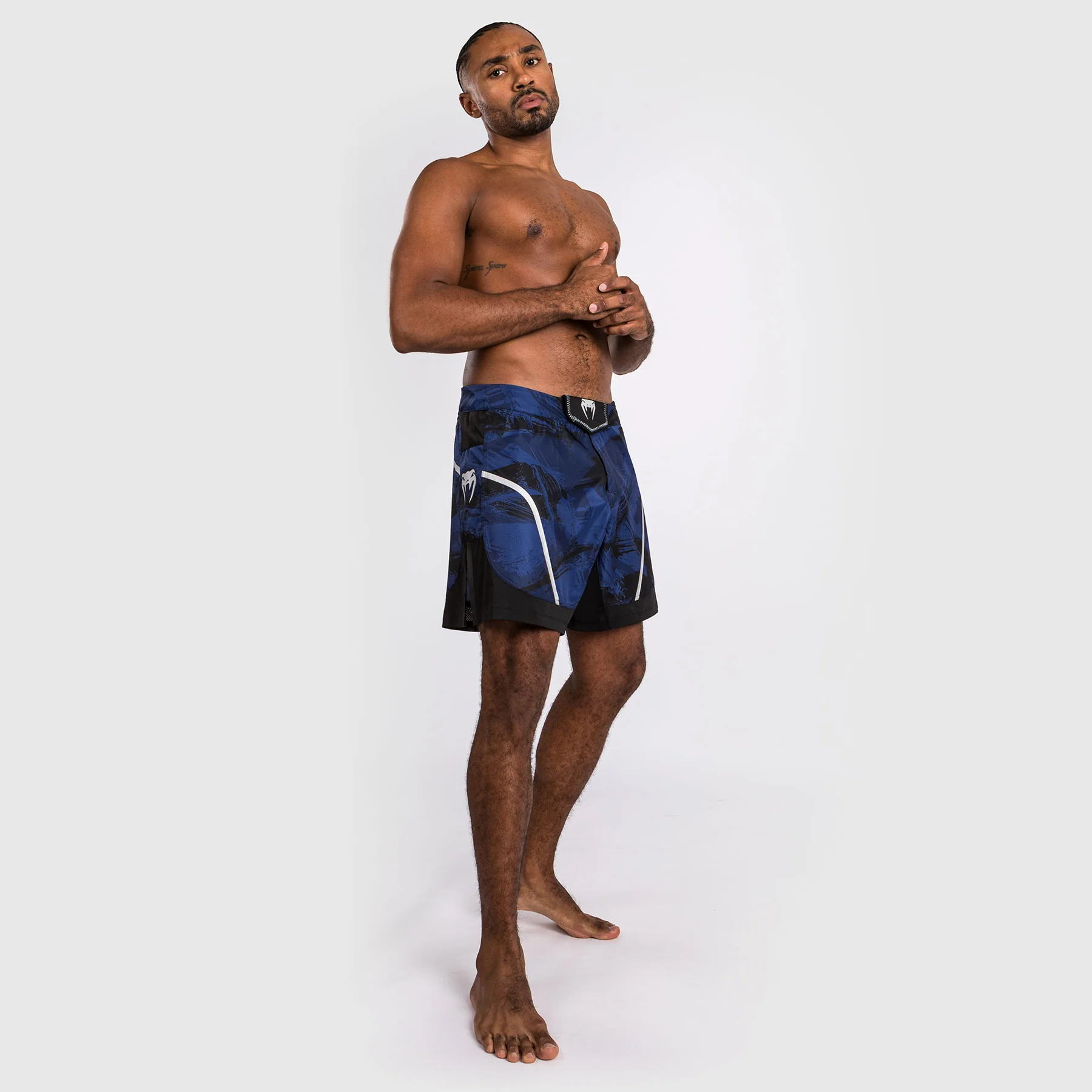 Venum Electron 3.0 Fight Shorts - Navy Blue - Image 4