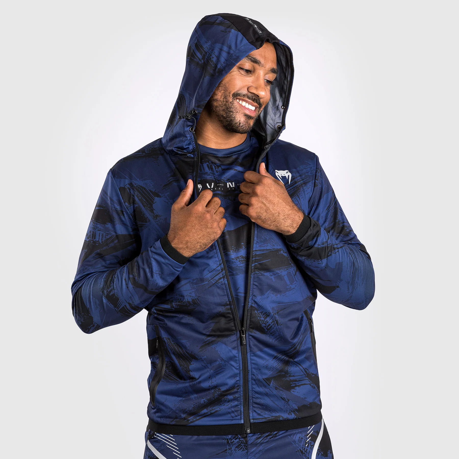 Venum Electron 3.0 Hoodie Navy Blue - Image 2