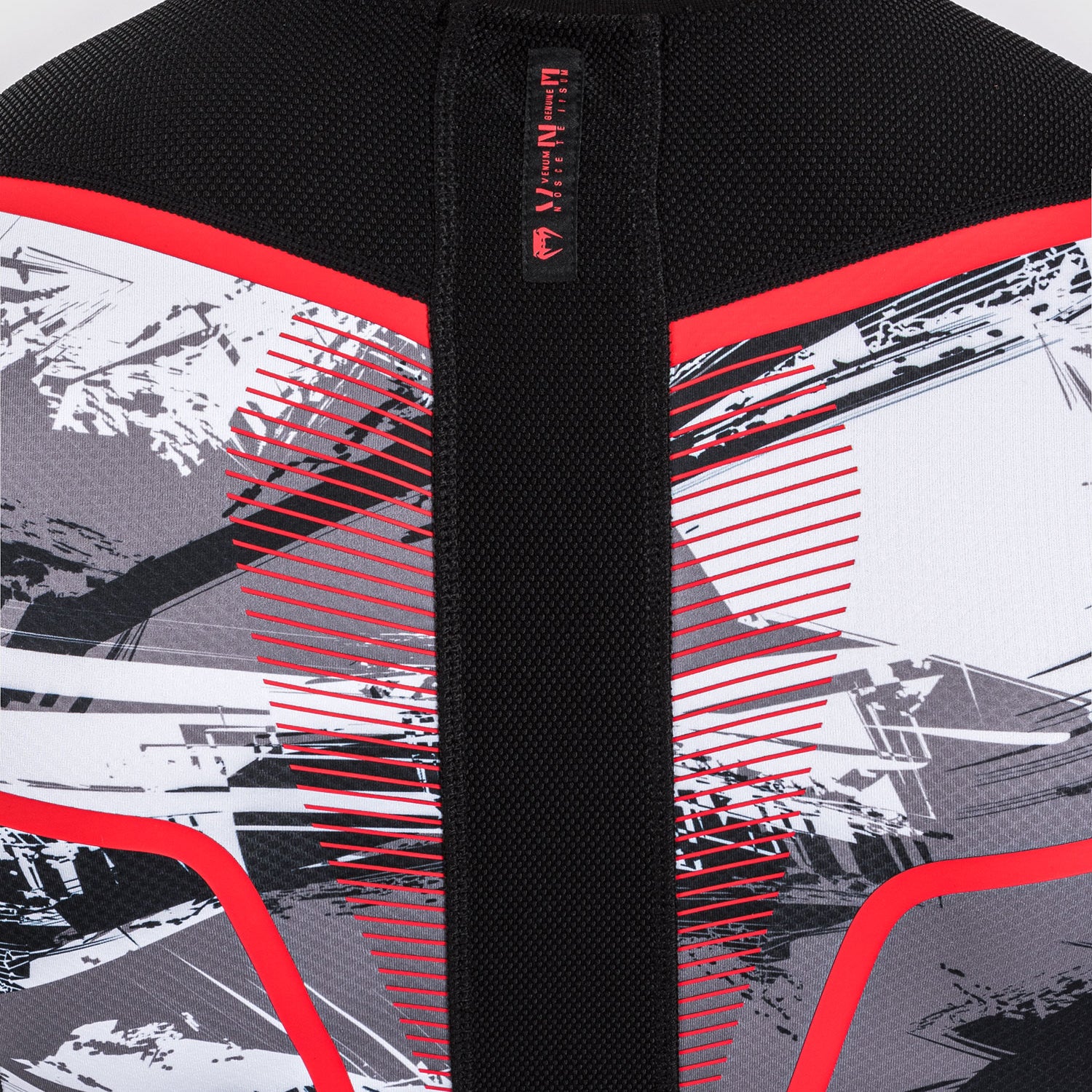 Venum Electron 3.0 Long Sleeve Rashguard - Grey/Red - Image 9