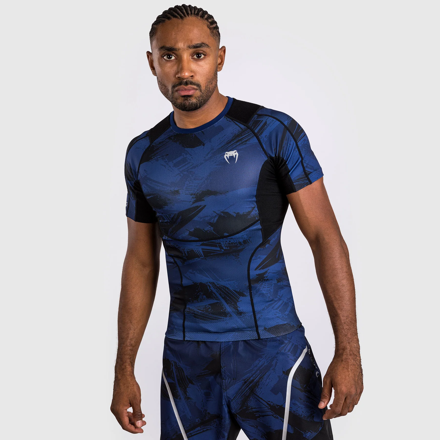 Venum Electron 3.0 Short Sleeve Rashguard - Navy
