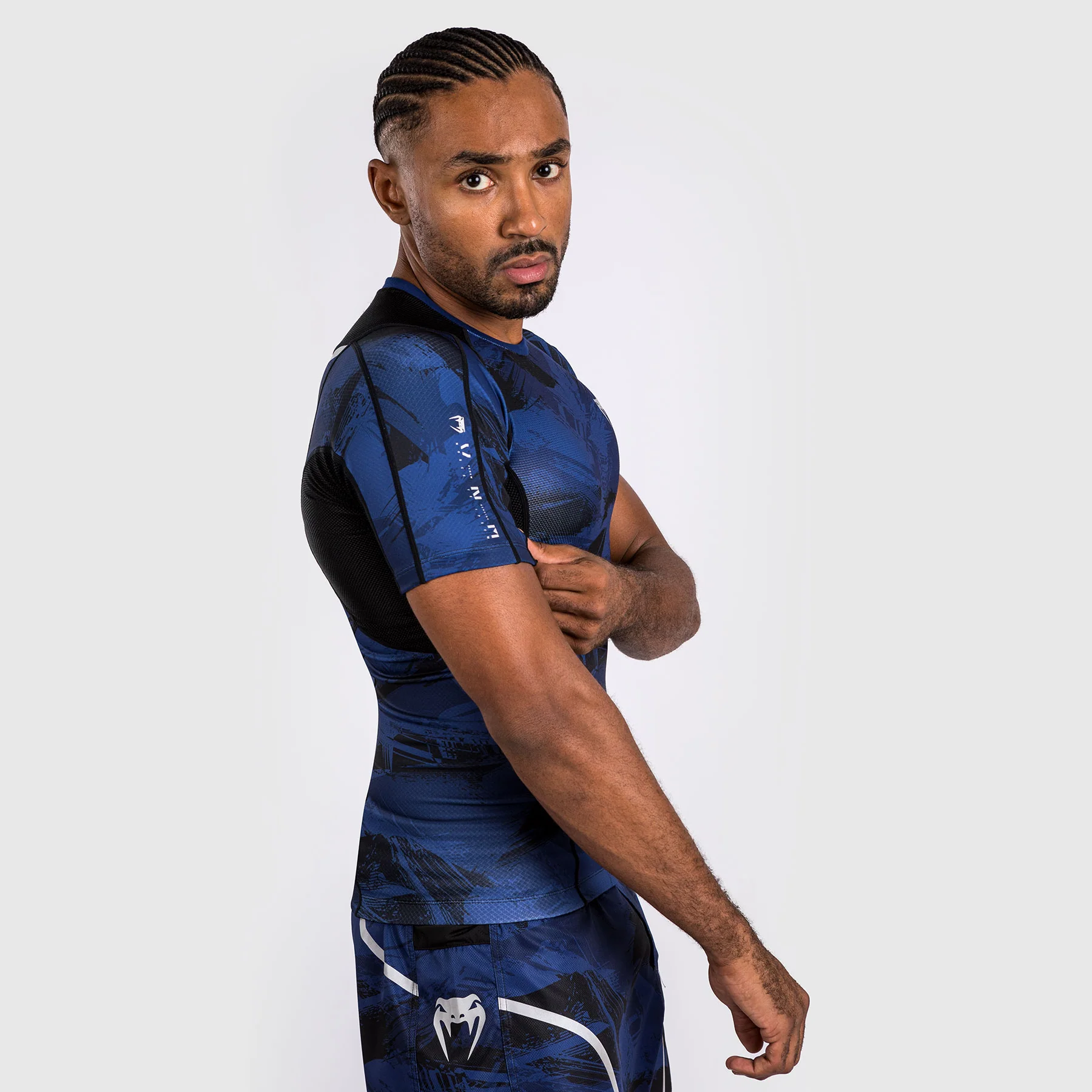 Venum Electron 3.0 Short Sleeve Rashguard - Navy - Image 3
