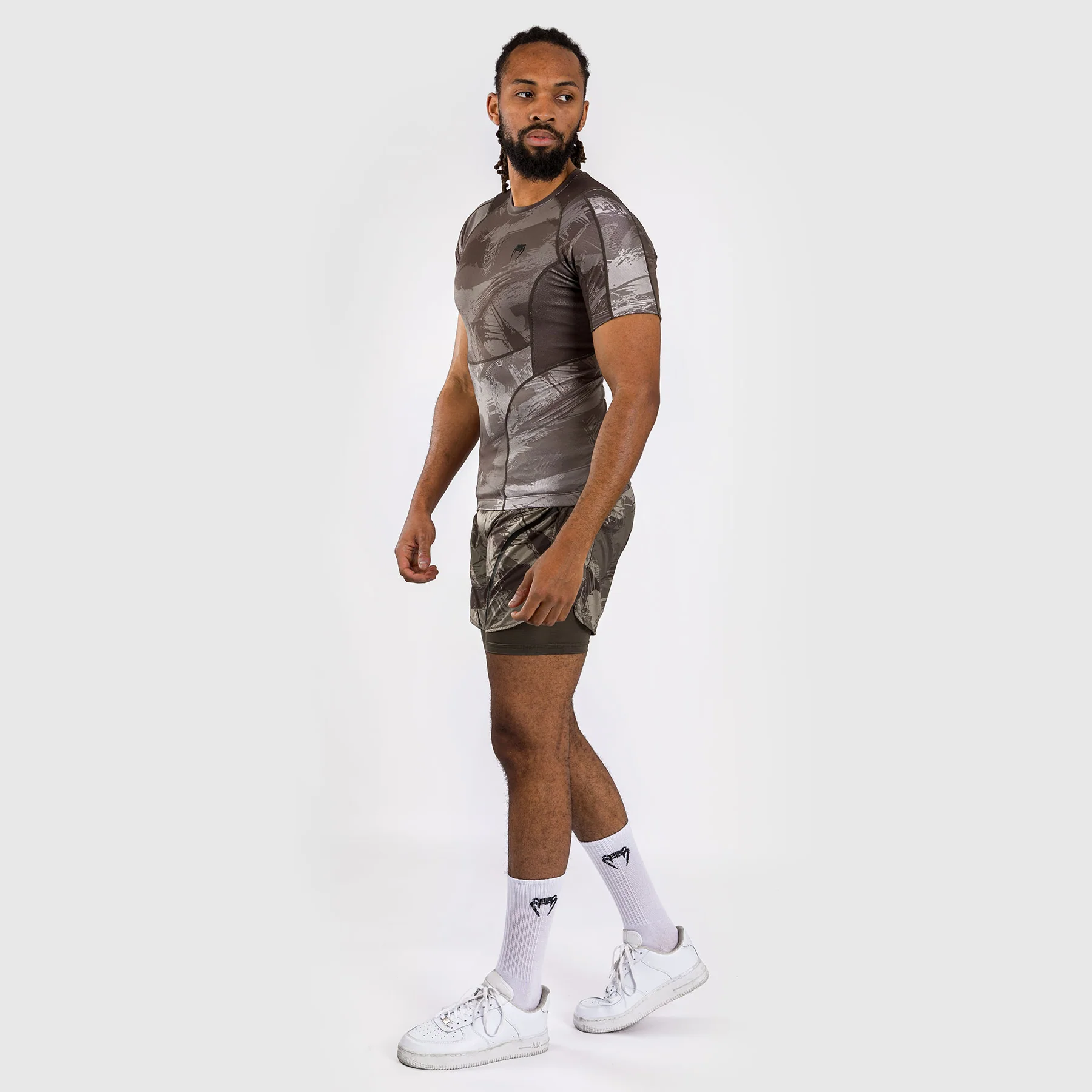 Venum Electron 3.0 Short Sleeve Rashguard - Sand - Image 2